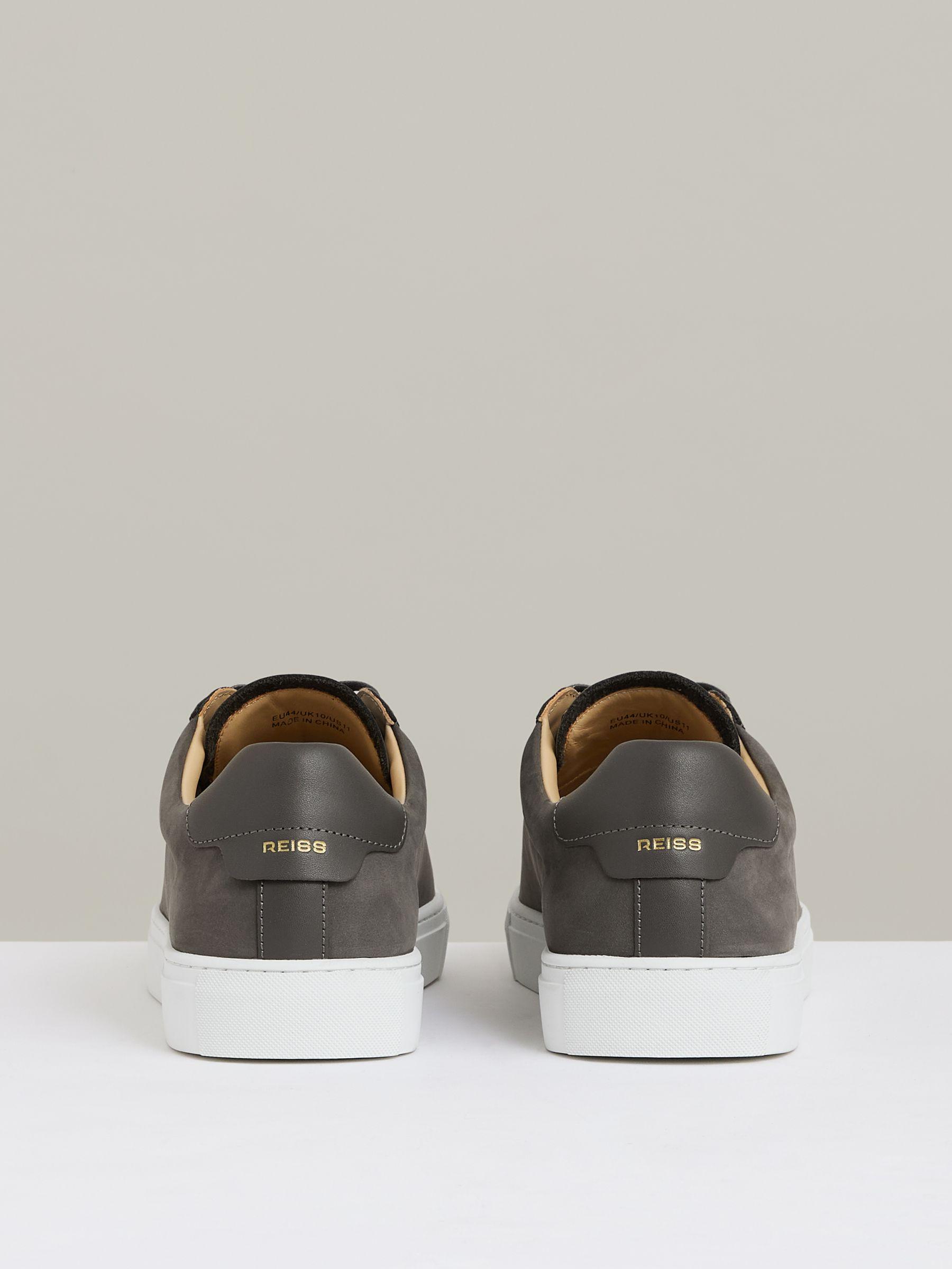 Leather Low-Top Trainers in Grey Product Image