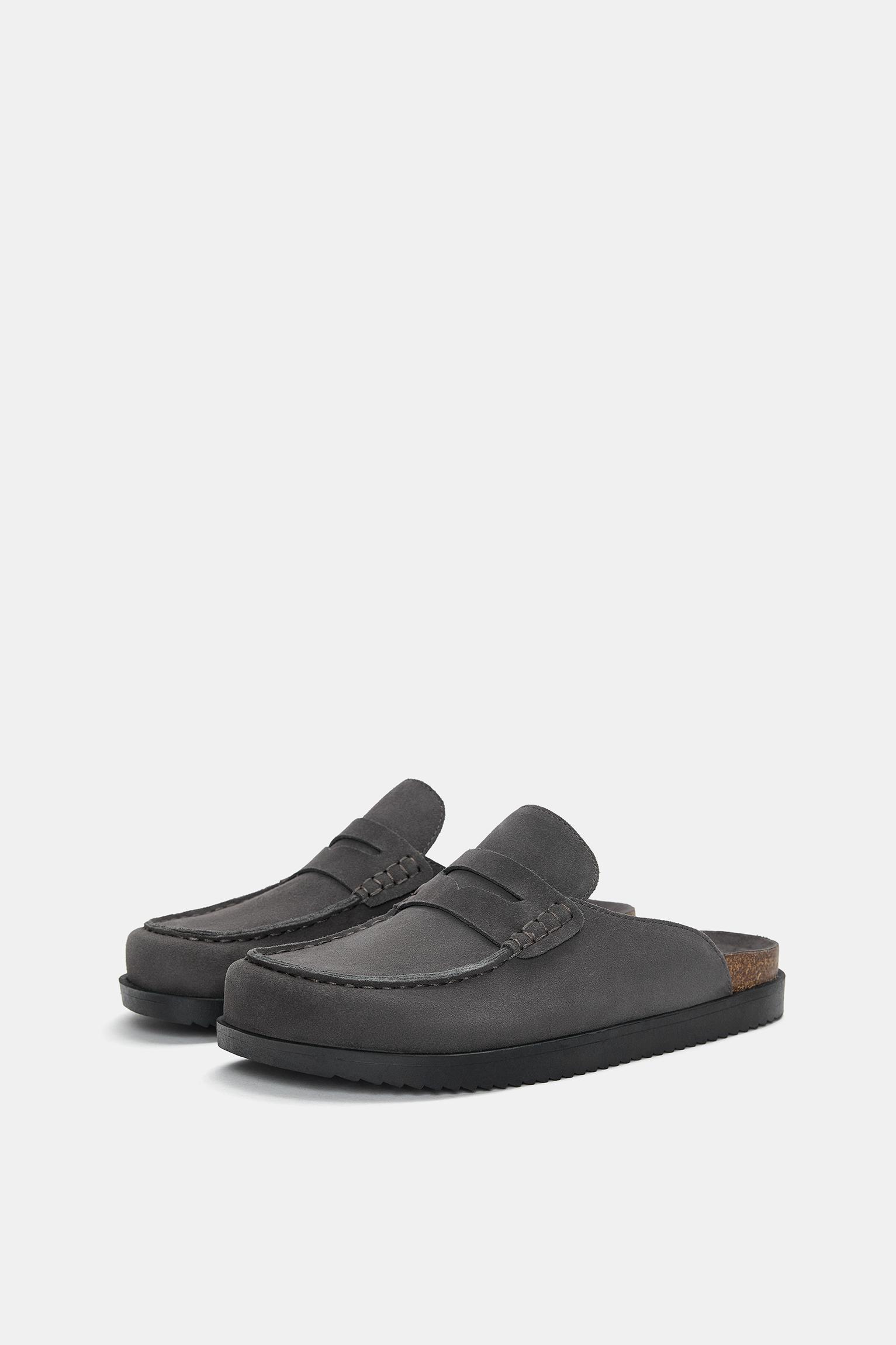 Leather clogs with penny strap Product Image