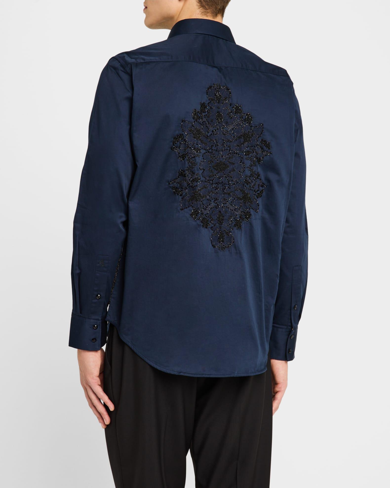 Mens Limited Edition Embroidered Cotton Sport Shirt Product Image