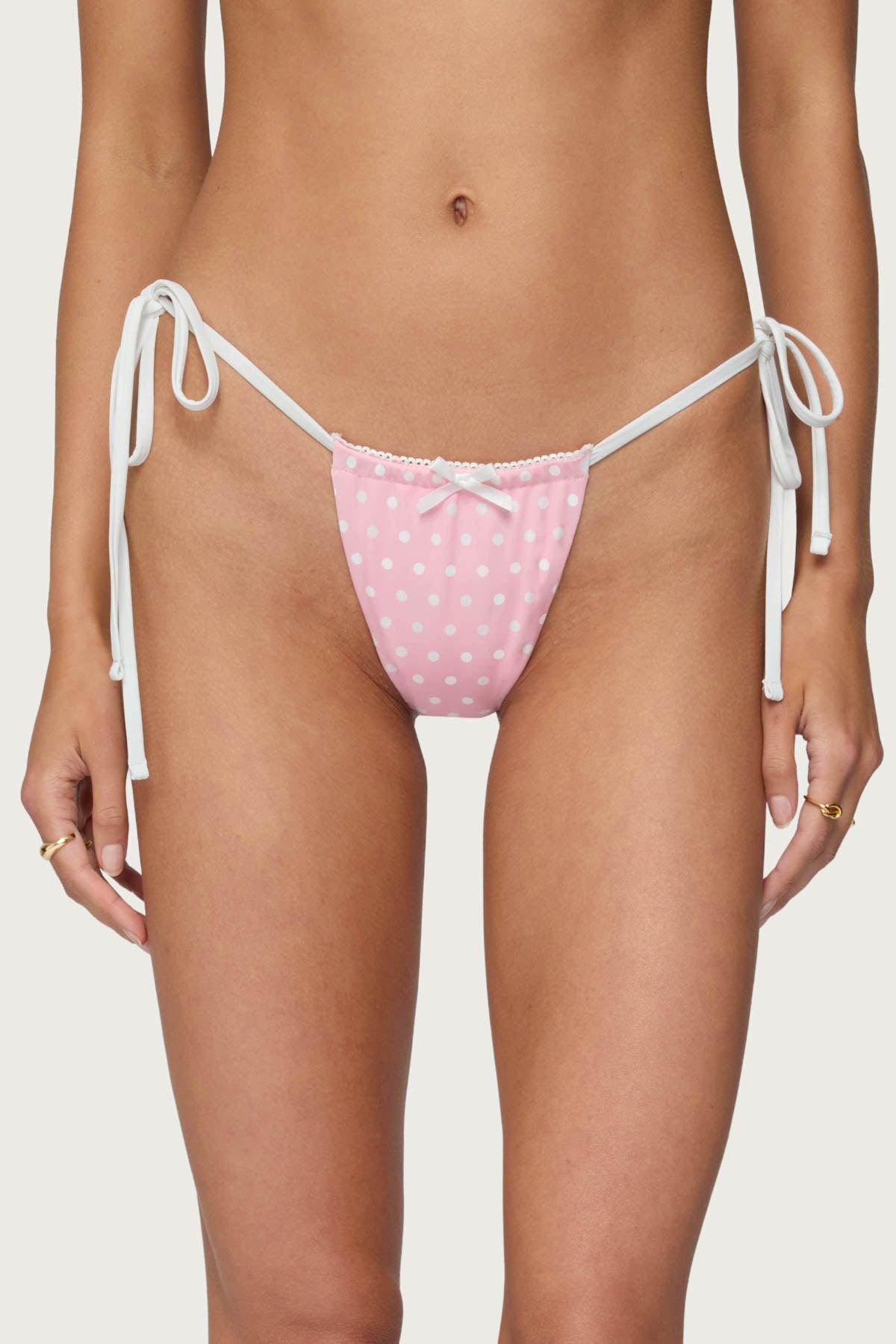 Leigh Polka Dot String Bikini Bottom Product Image