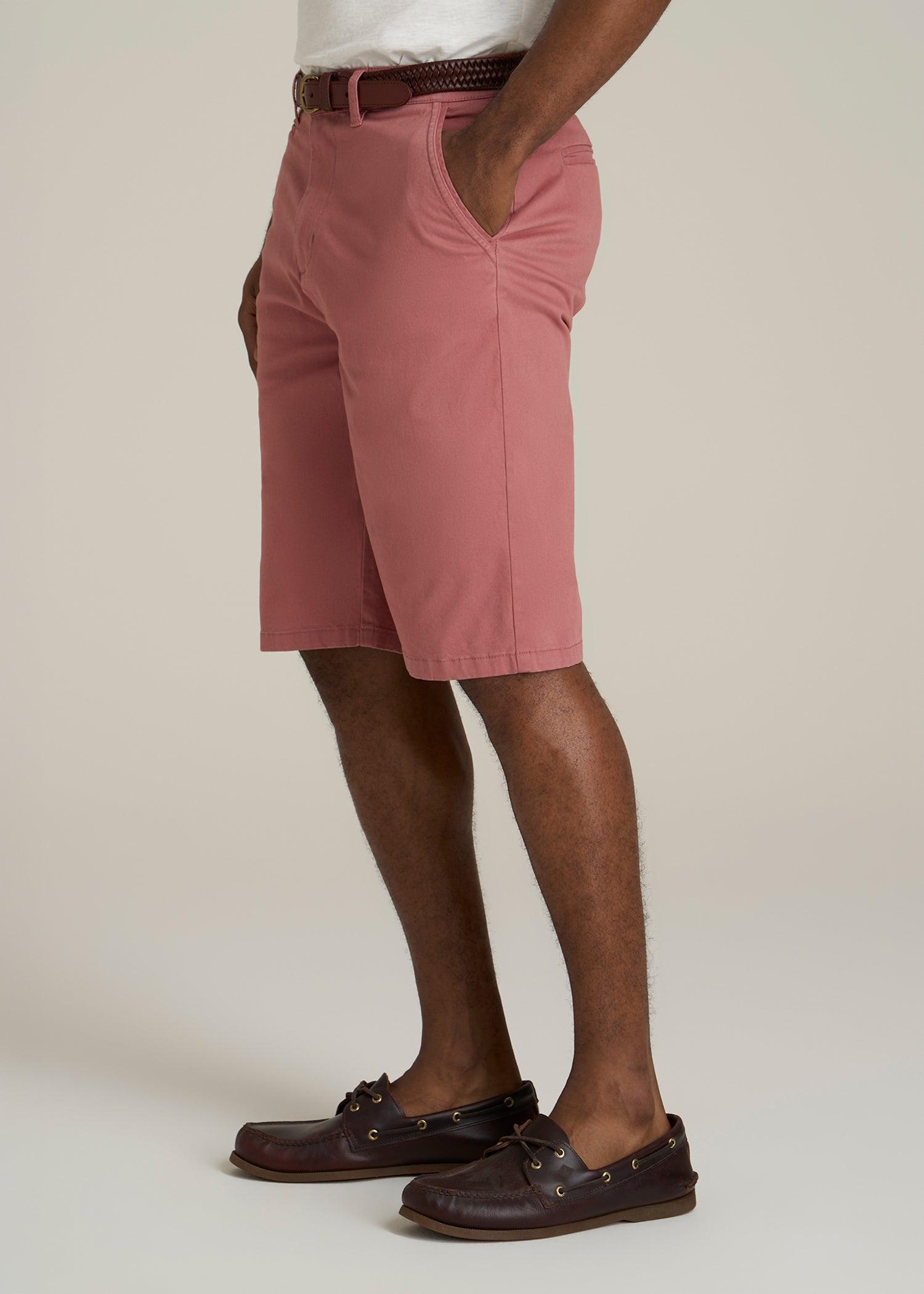 Chino Shorts for Tall Men in Withered Rose Male Product Image