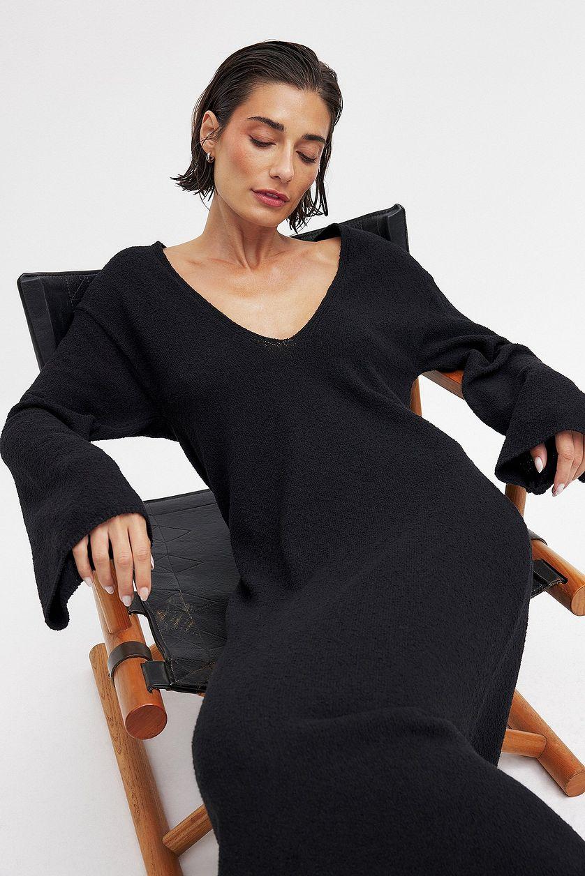 Deep V-neck Maxi Dress Product Image