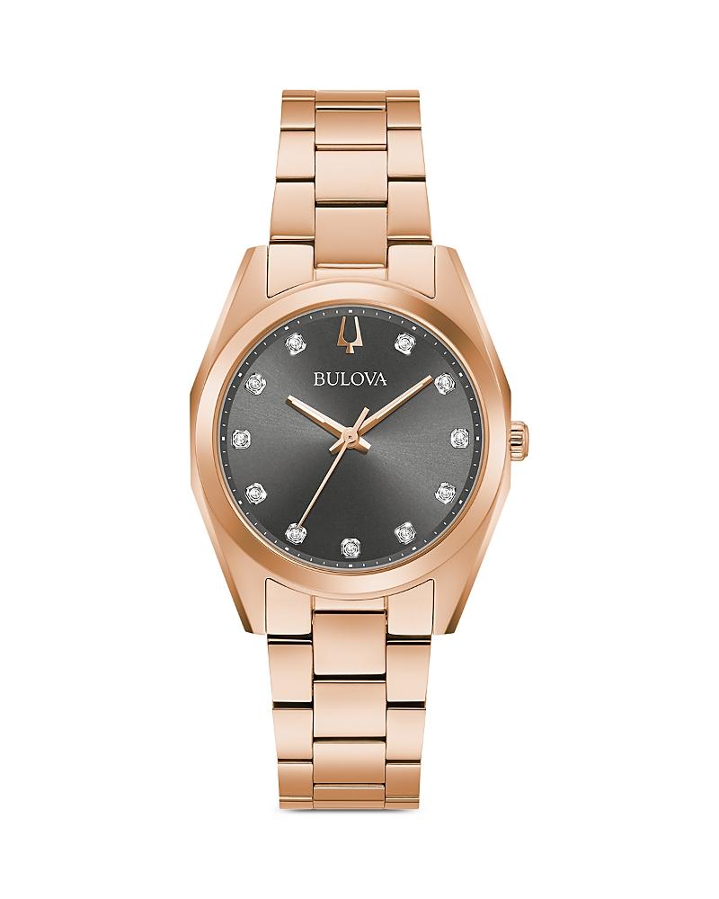 Bulova Womens Surveyor Womens Rose Gold-Tone Stainless Steel Watch Rosegold Product Image