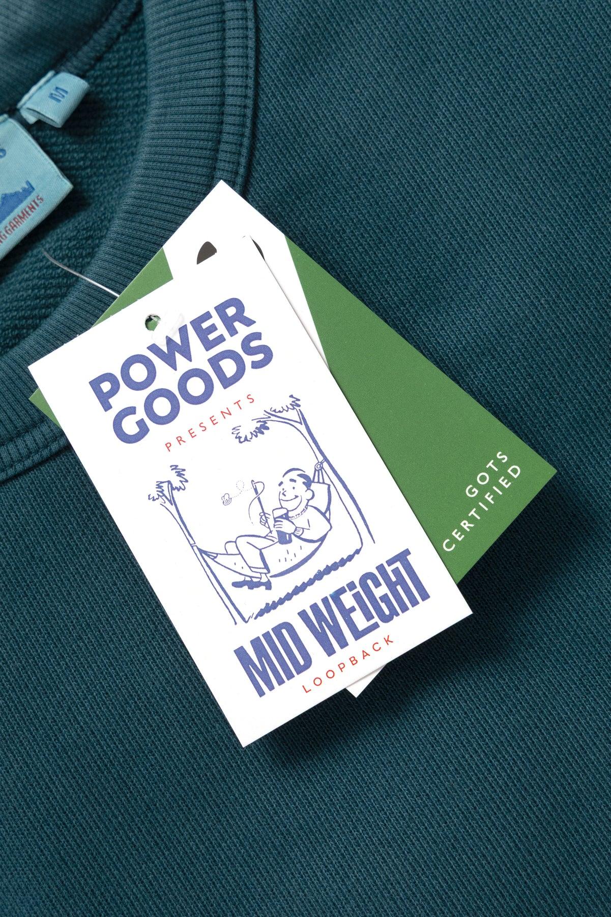 Power Goods - Loopback Crewneck - Harbour Product Image