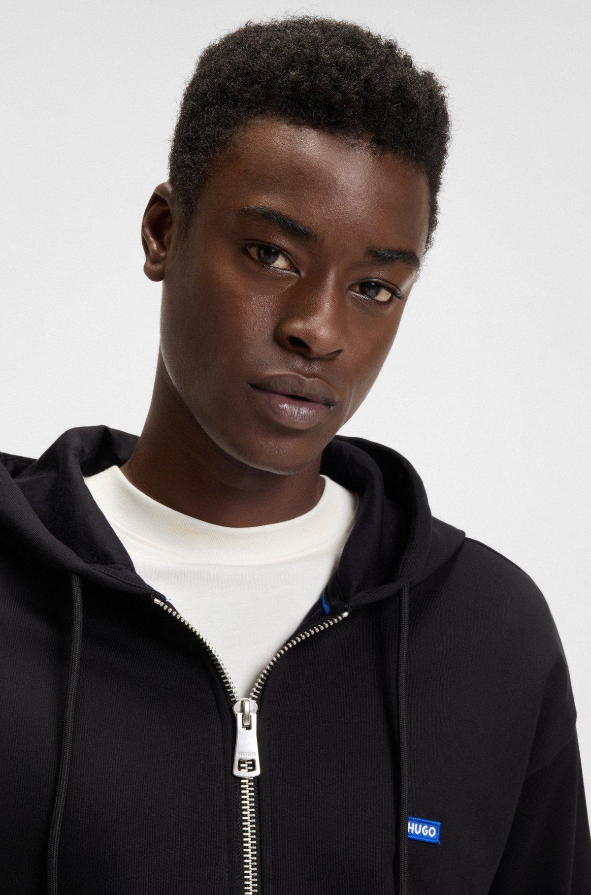 Zip-up hoodie in French terry cotton with logo Product Image