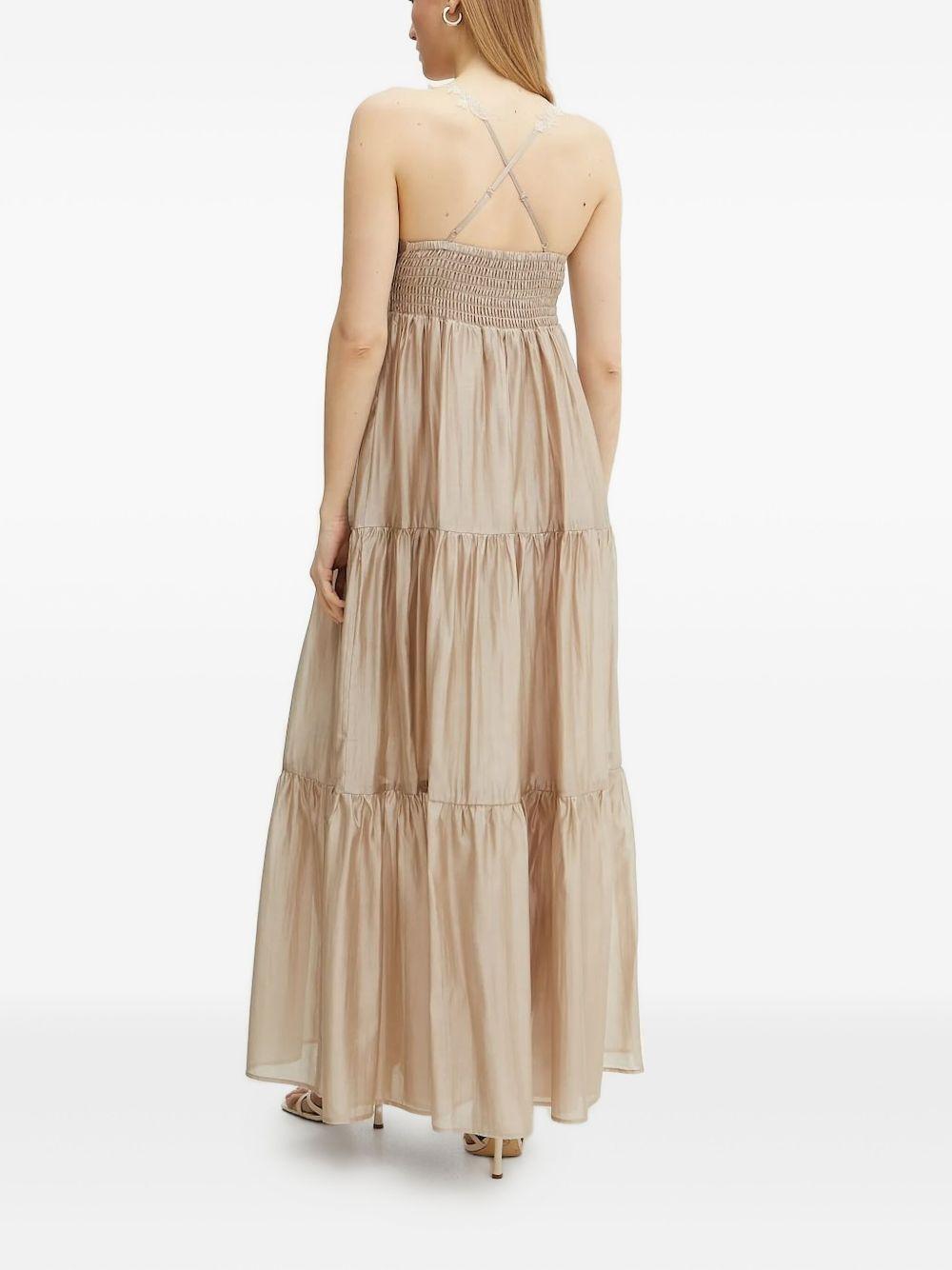 lace-trimmed tiered maxi dress Product Image