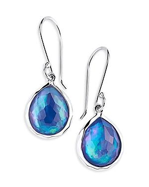 Ippolita Sterling Silver Rock Candy Mother of Pearl, Lapis, Rock Crystal Triplet Teardrop Drop Earrings Product Image