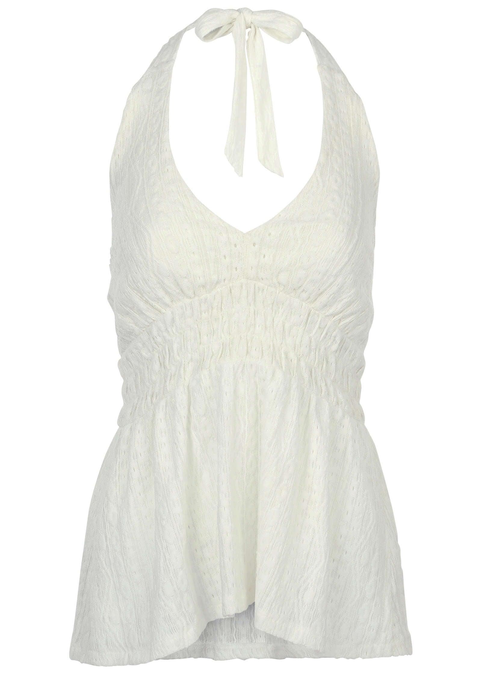 Bahama Knit Halter - Off White Product Image