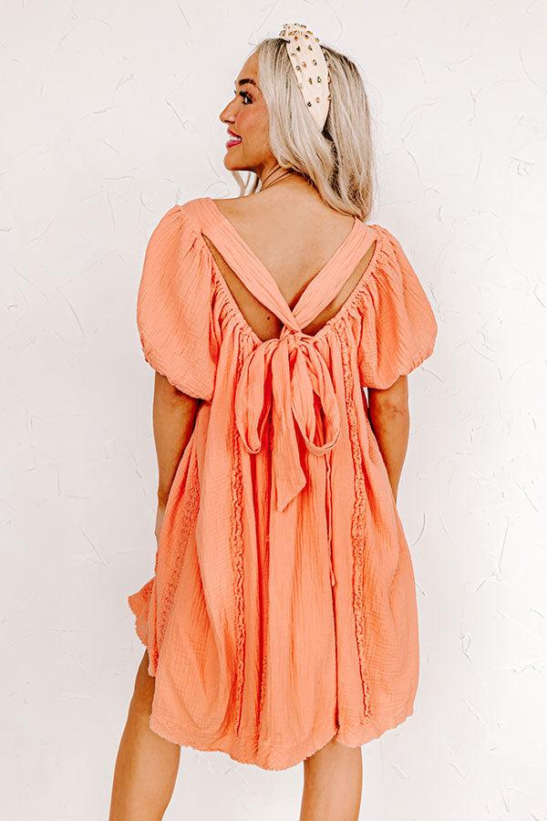California Casa Shift Dress In Peach Product Image