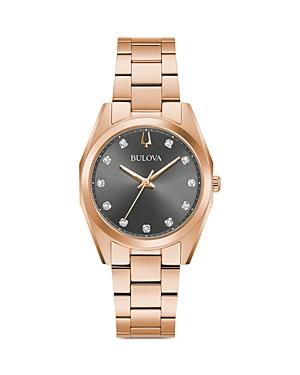 Bulova Womens Surveyor Womens Rose Gold-Tone Stainless Steel Watch Rosegold Product Image