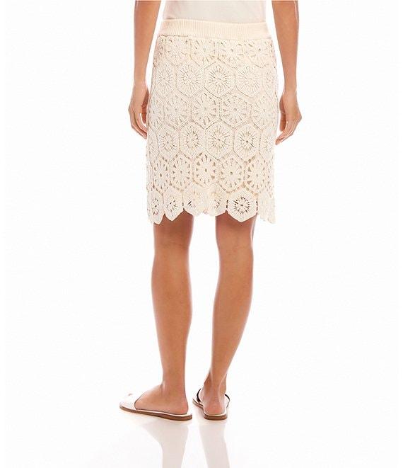 Karen Kane Hexagon Squares Crochet Skirt Product Image