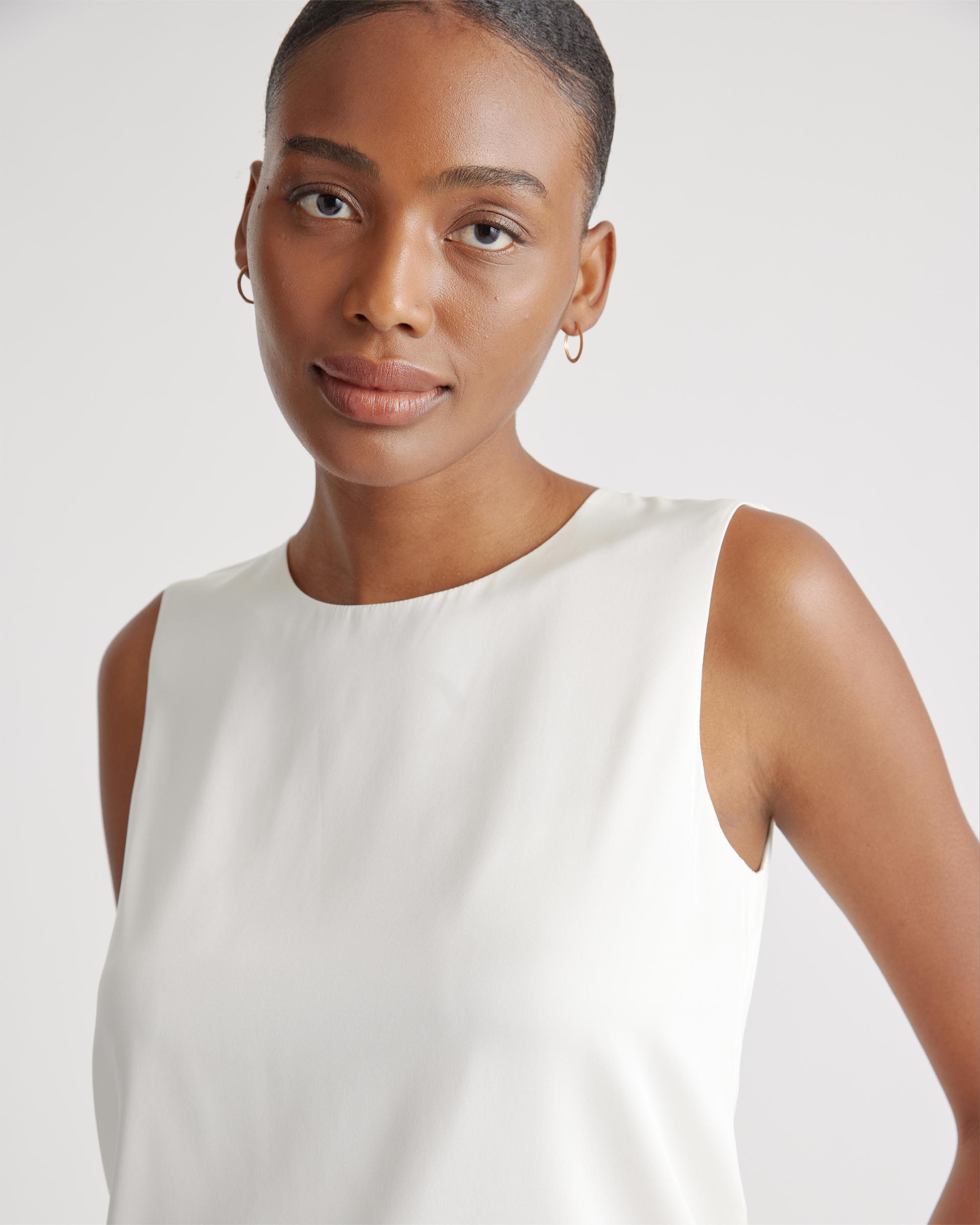 Quince | Women's Washable Stretch Silk Shell Tank Top Mulberry Silk Product Image