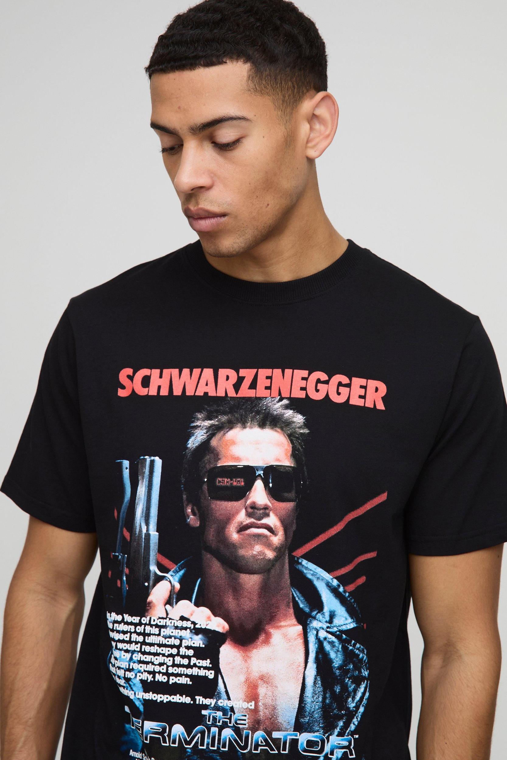 Regular Fit Regular Fit The Terminator License T-Shirt | boohooMAN USA Product Image