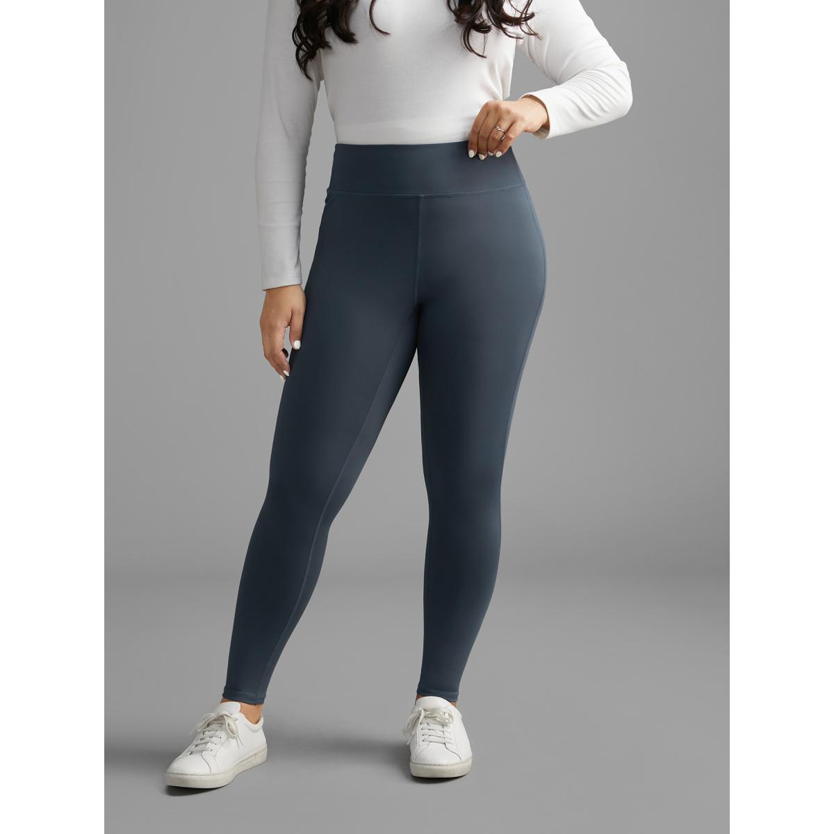 Plus Size High Stretch Waist Hip-Lifting Leggings Women SlateGray Workwear Essentials High stretch Skinny Mid Rise Office Leggings BloomChic 18-20/2X Product Image