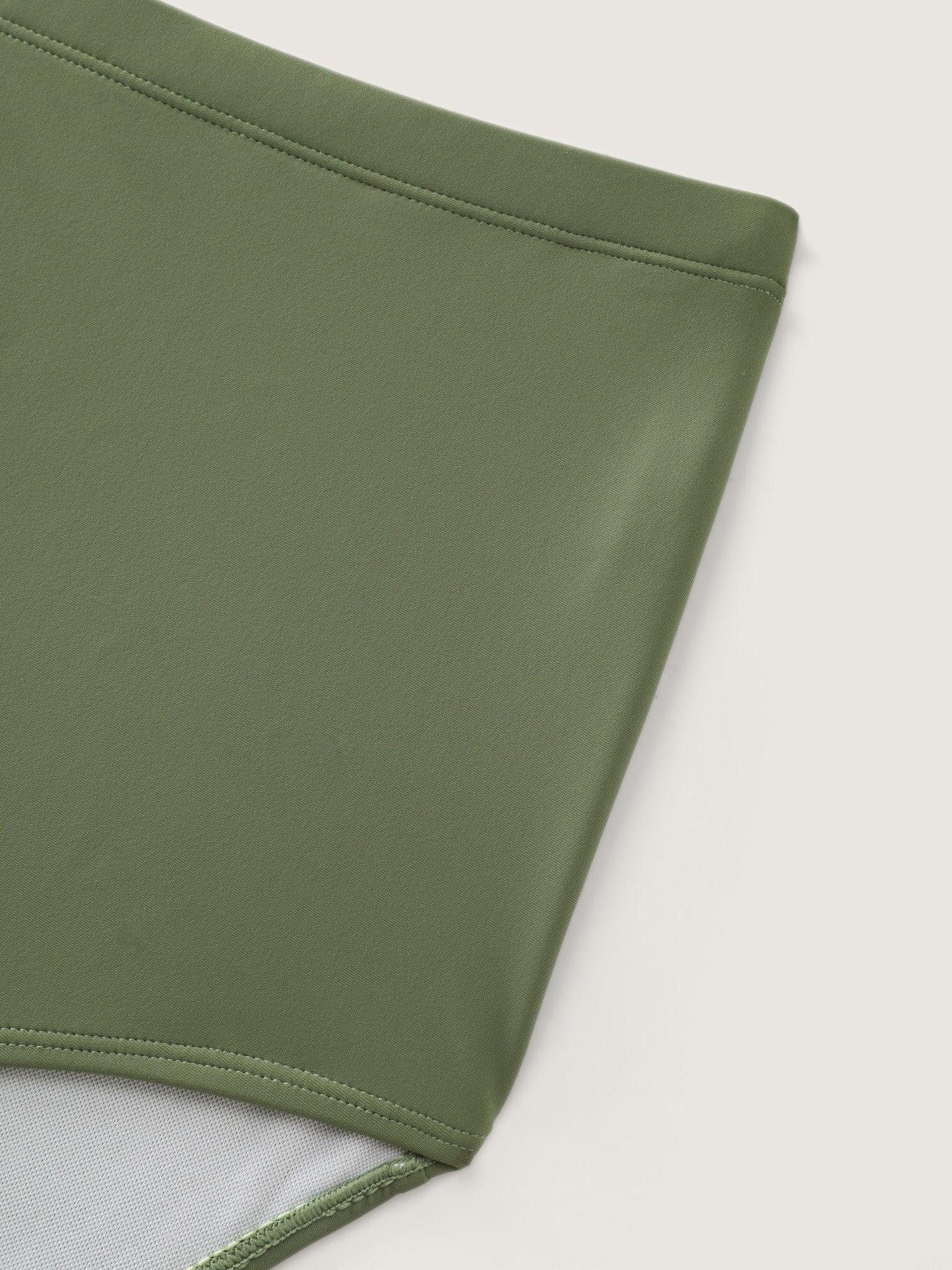 Flutter Sleeve Twist Front Button Swim Dress Female Product Image