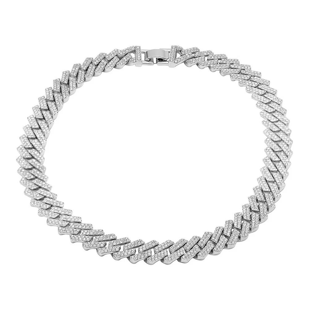 Adornia 14k Gold Plated Cubic Zirconia Curb Chain Necklace, Women's, Silver Tone Product Image