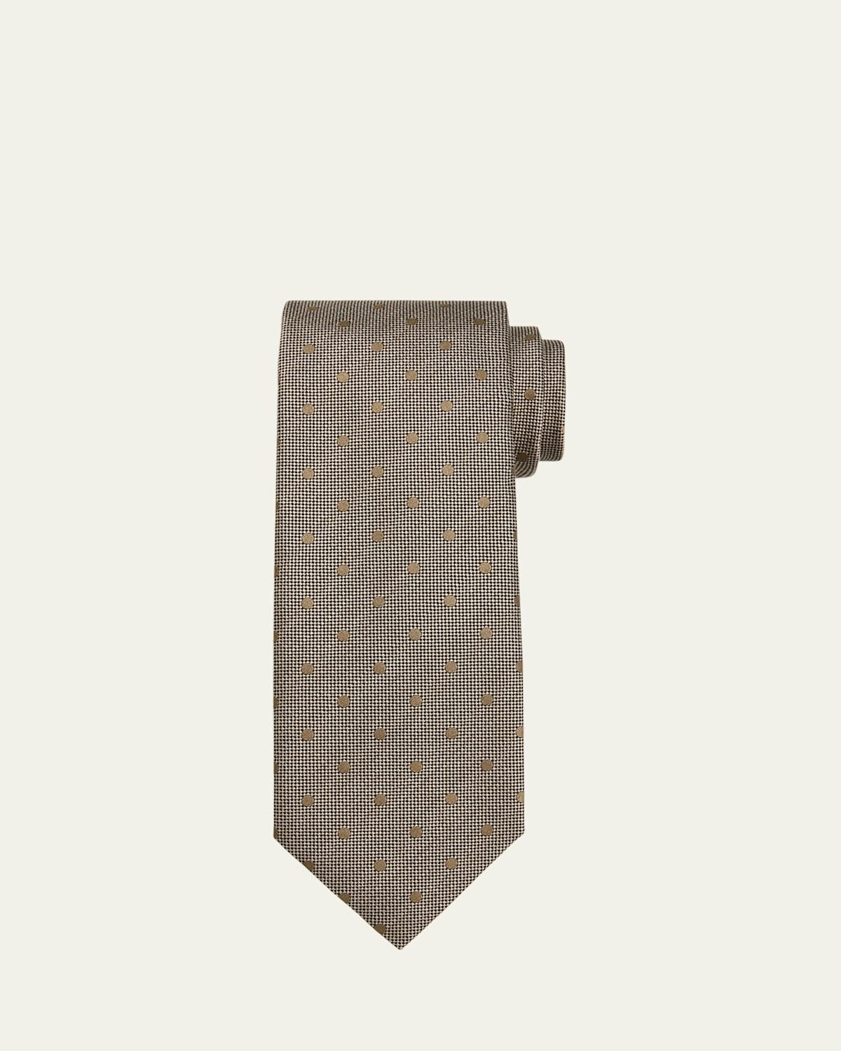 Mens Polka Dot Silk Tie Product Image