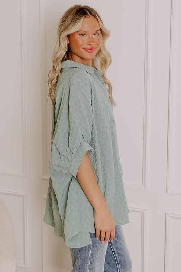 Fit Check Oversized Button Up in Blue Product Image