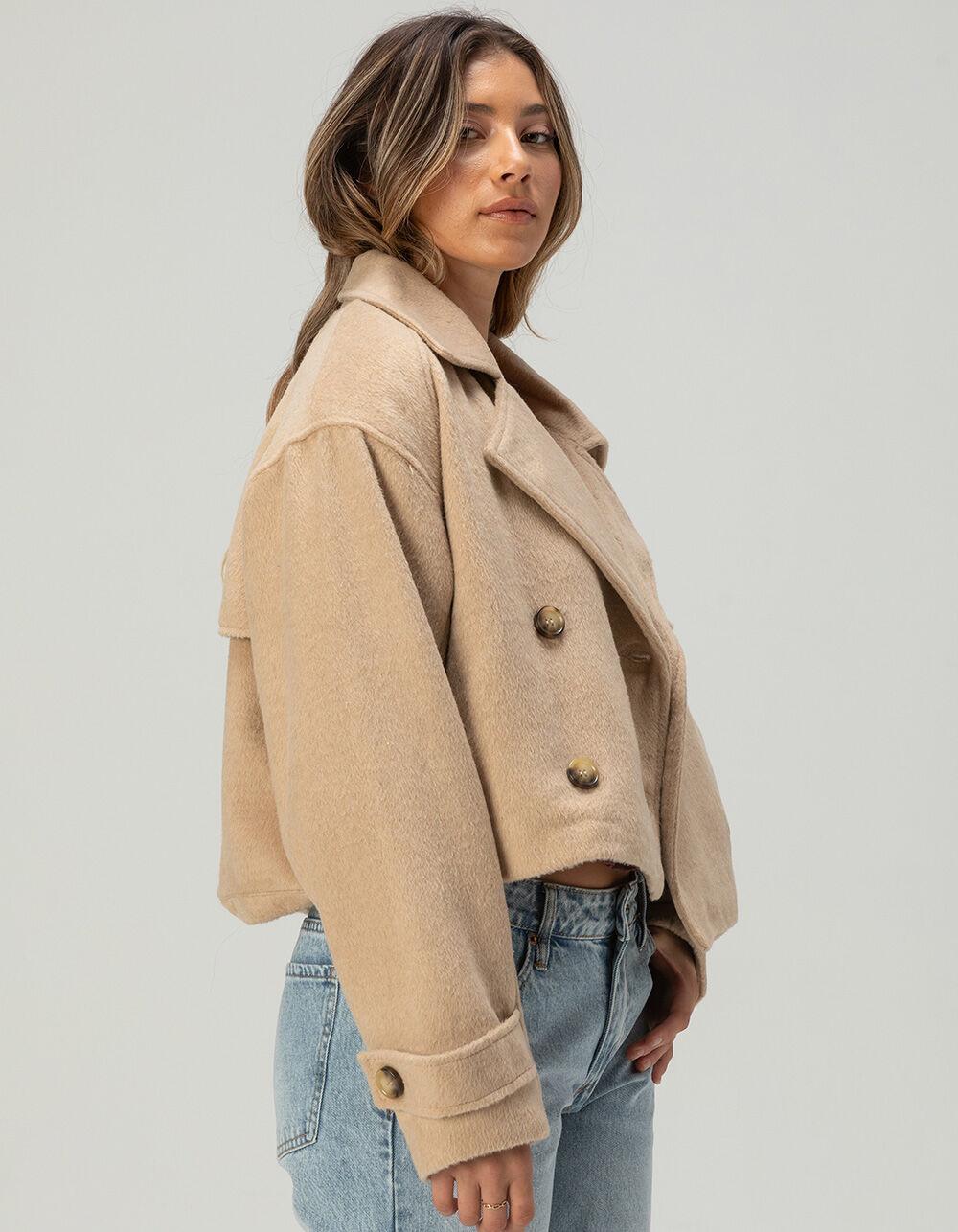 RSQ Womens Trench Coat - TAN Product Image