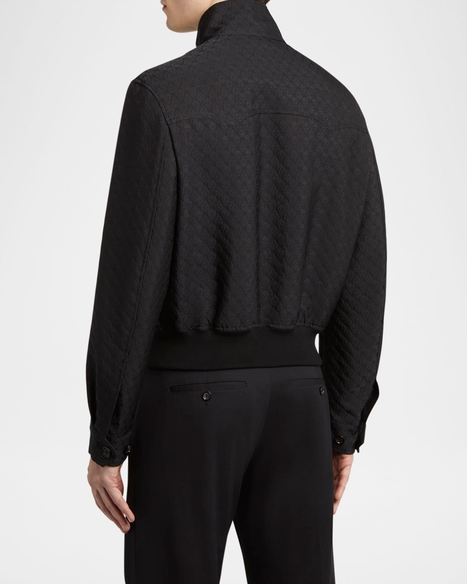 Men's Skull Jacquard Cropped Jacket  Product Image