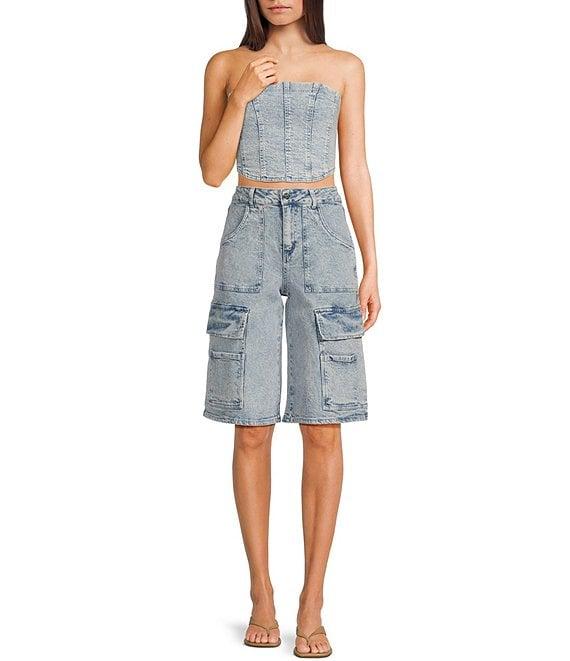 GB Strapless Denim Top Product Image