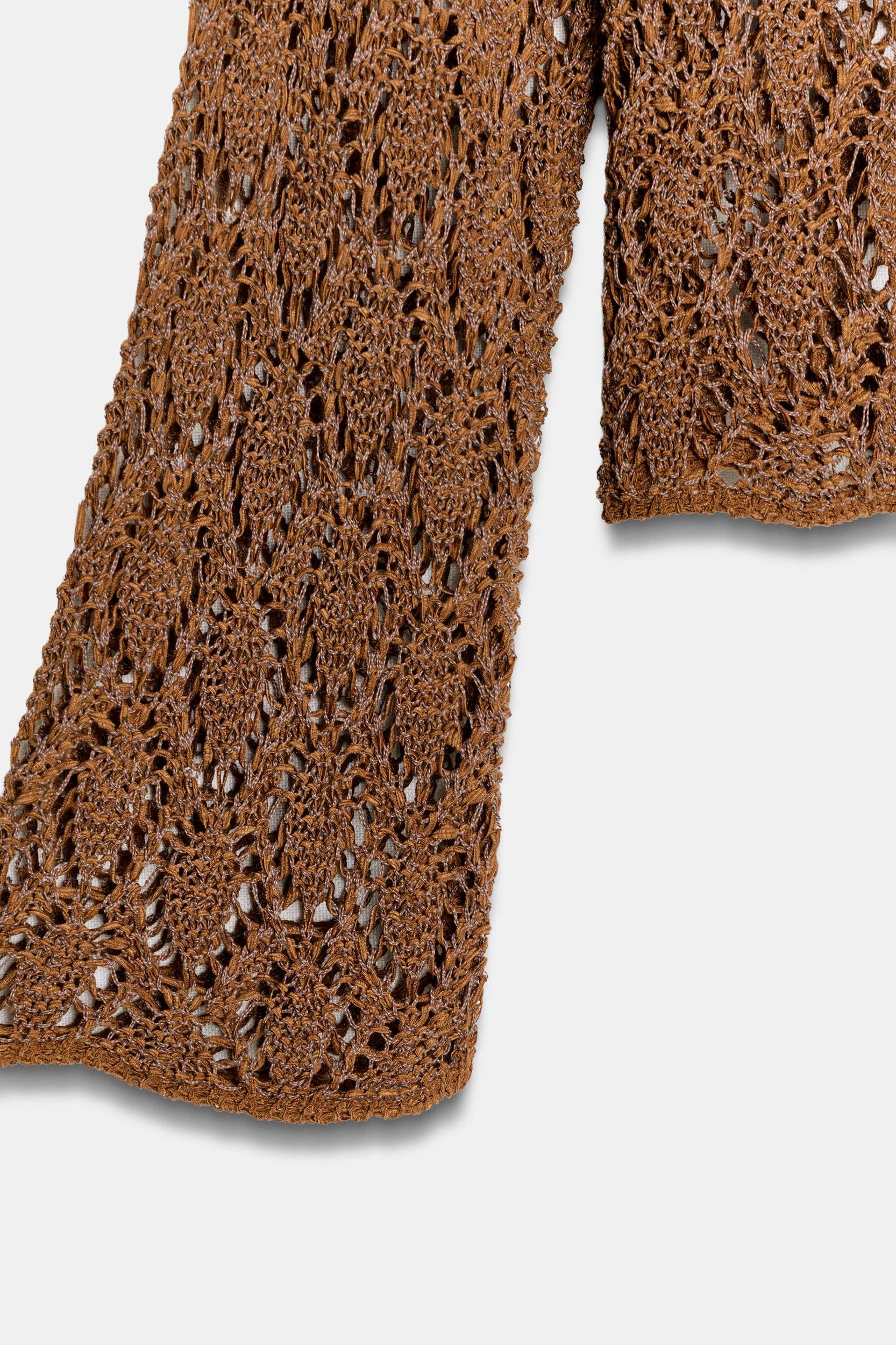 OPEN-KNIT BELL SLEEVE JUMPER Product Image
