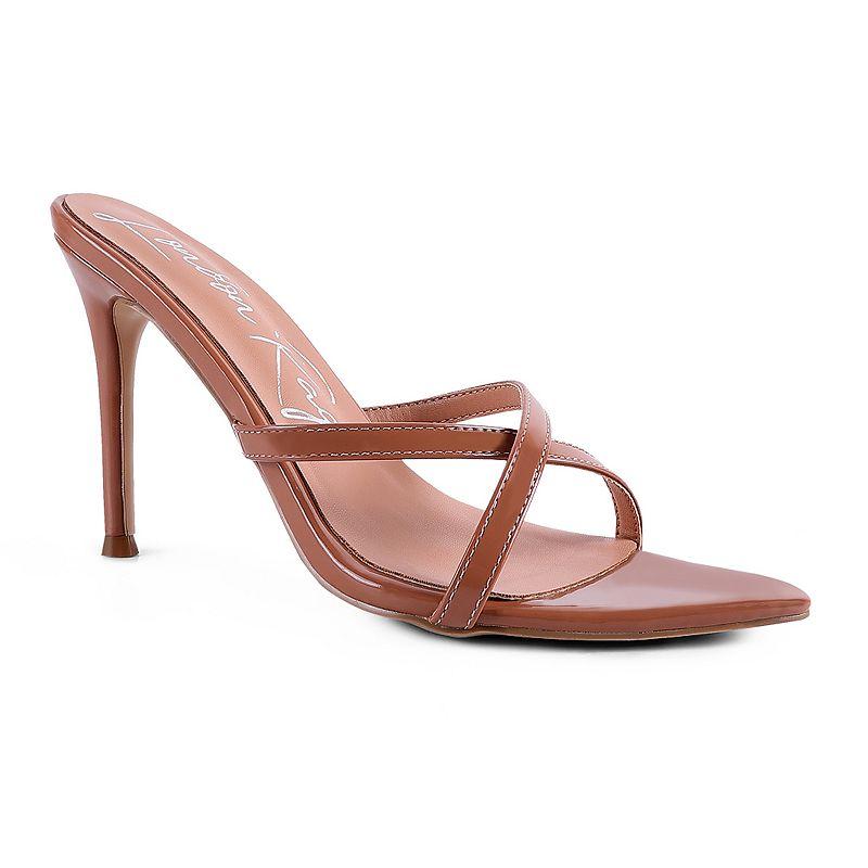 London Rag Spellbound Women's High Heeled Pointed Toe Sandal, Size: 8, Avocado Product Image