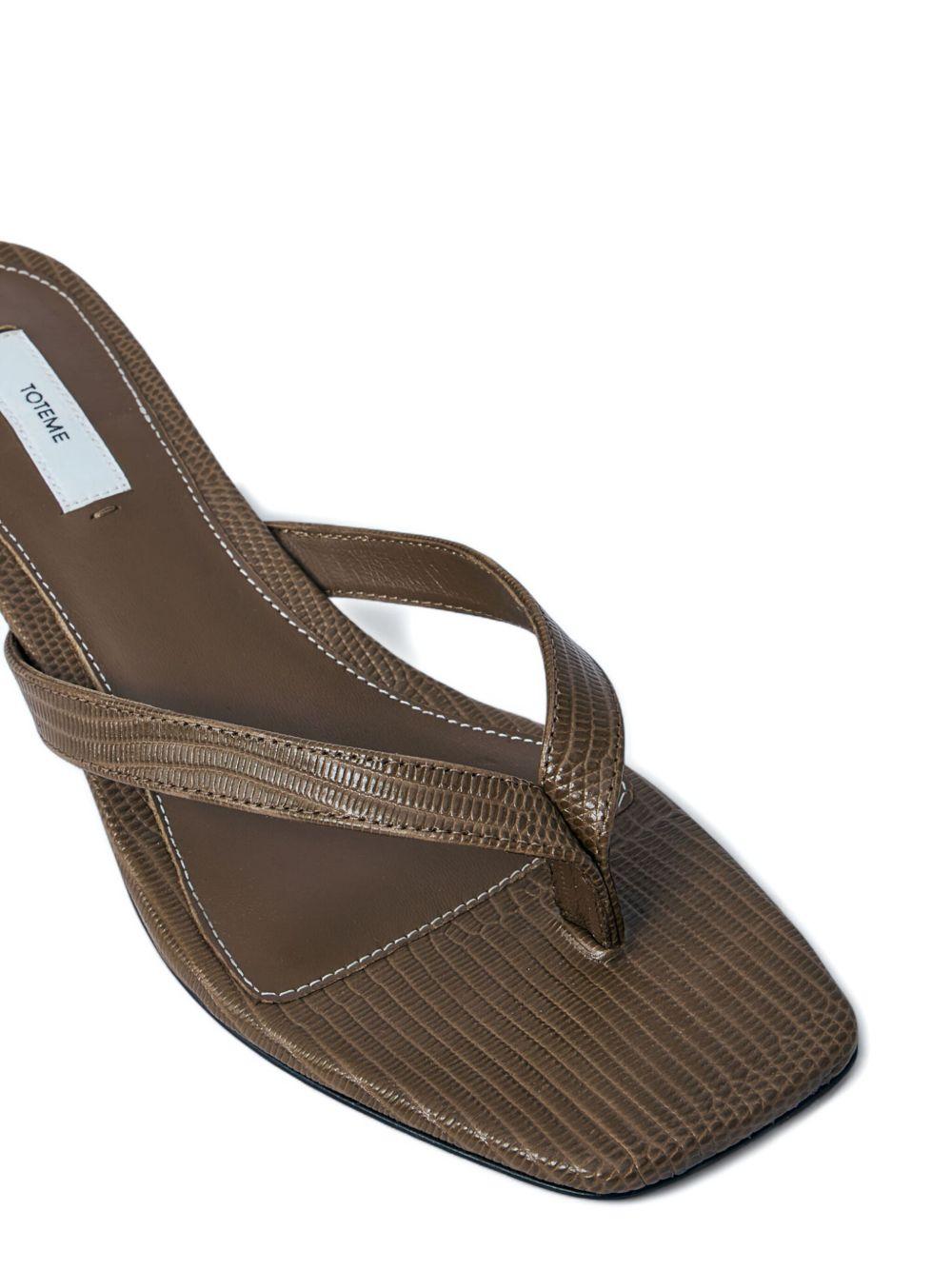 embossed leather sandals Product Image