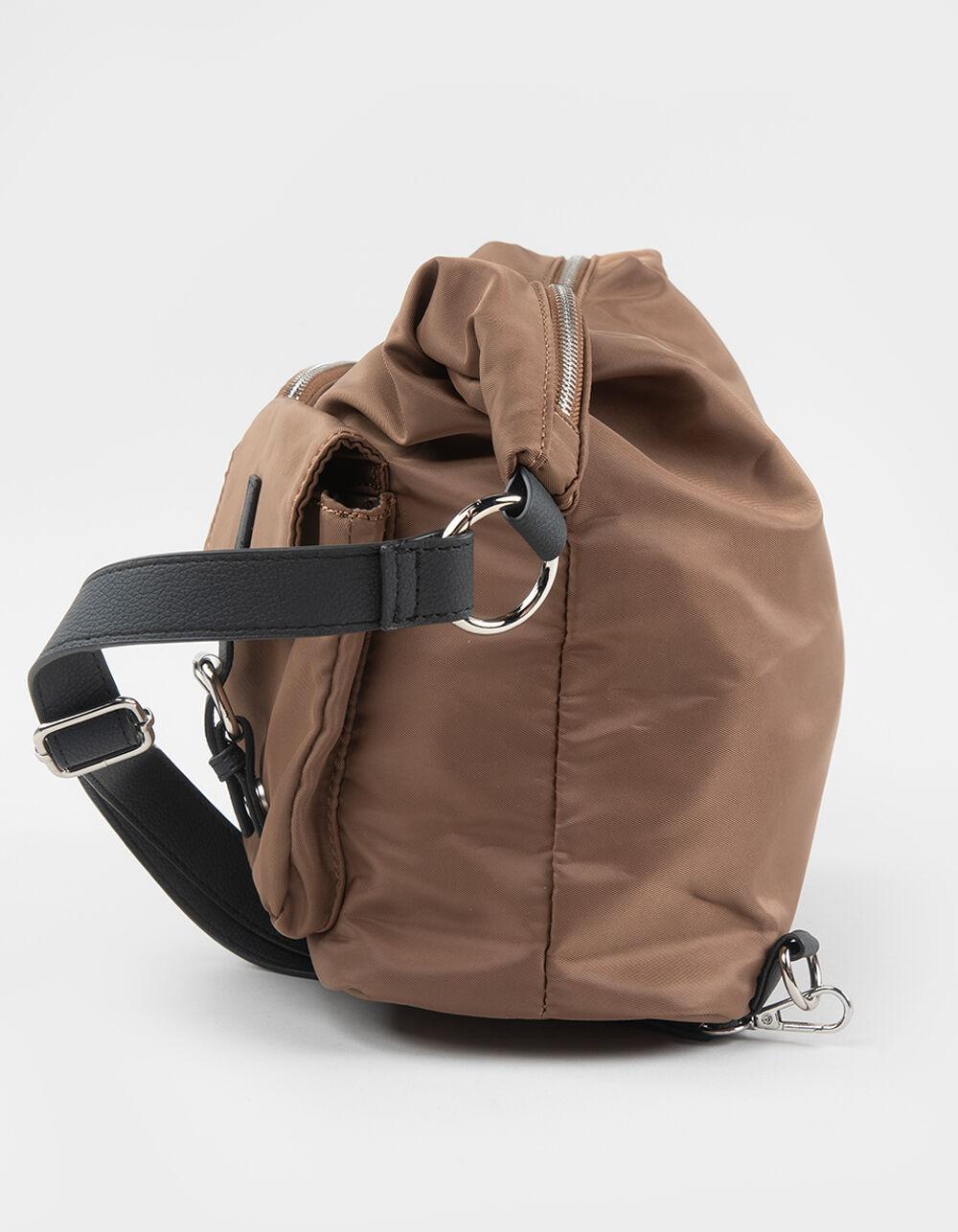 Nylon Multi Way Bag - BLK/KHAKI Product Image