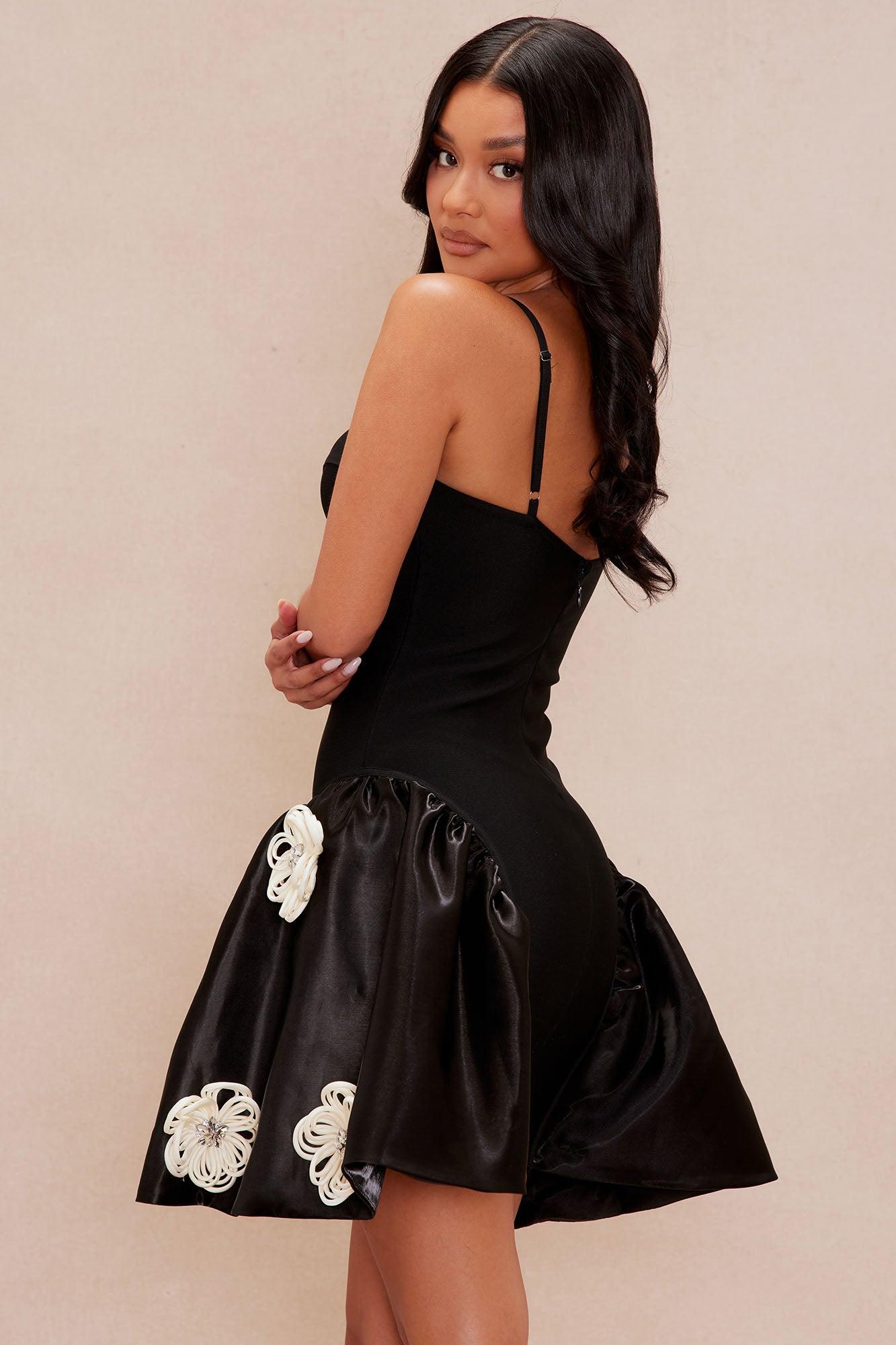 Angelica Bandage Mini Dress - Black Product Image