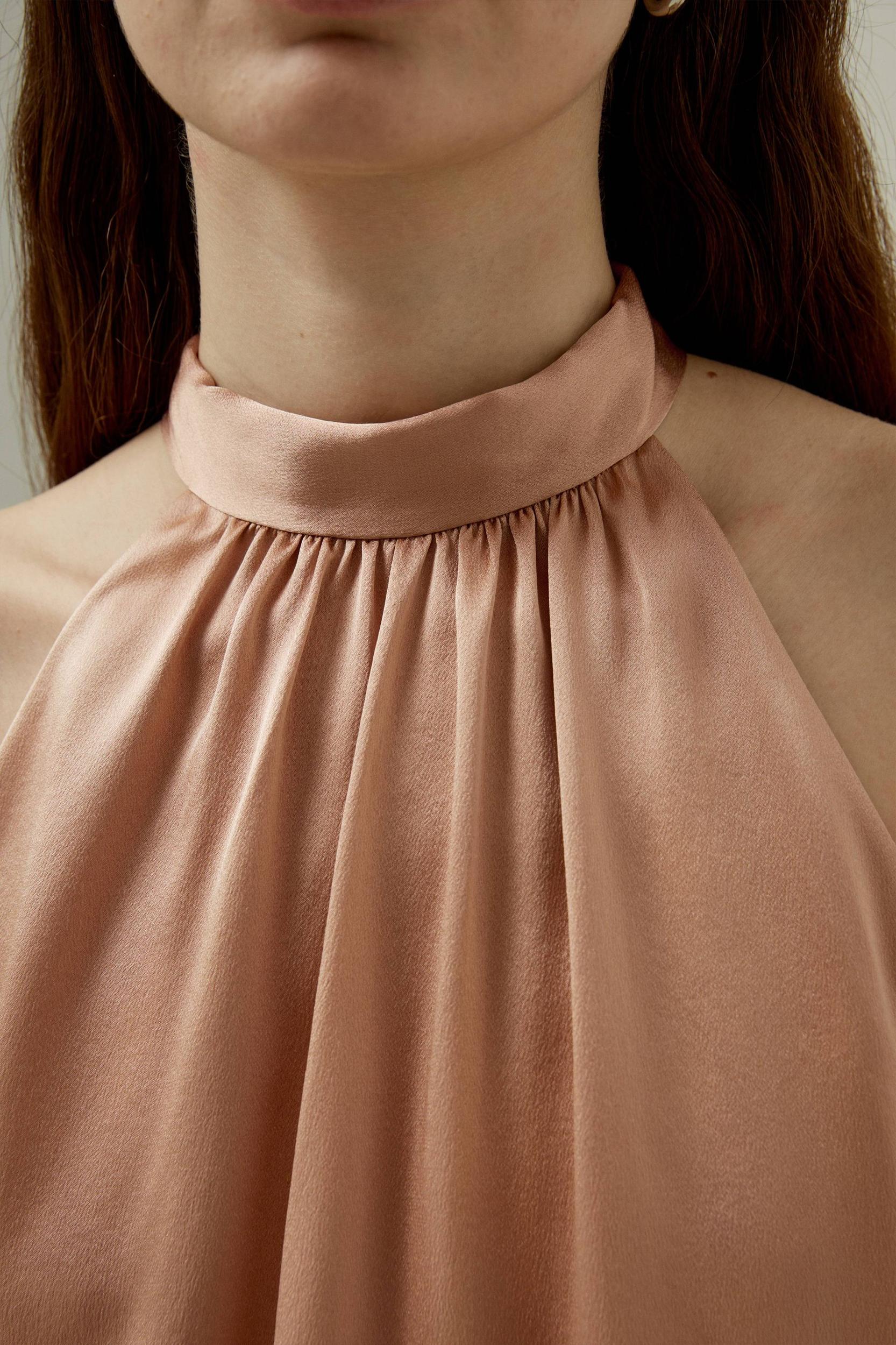 Graceful Breeze Silk Halter Top Product Image