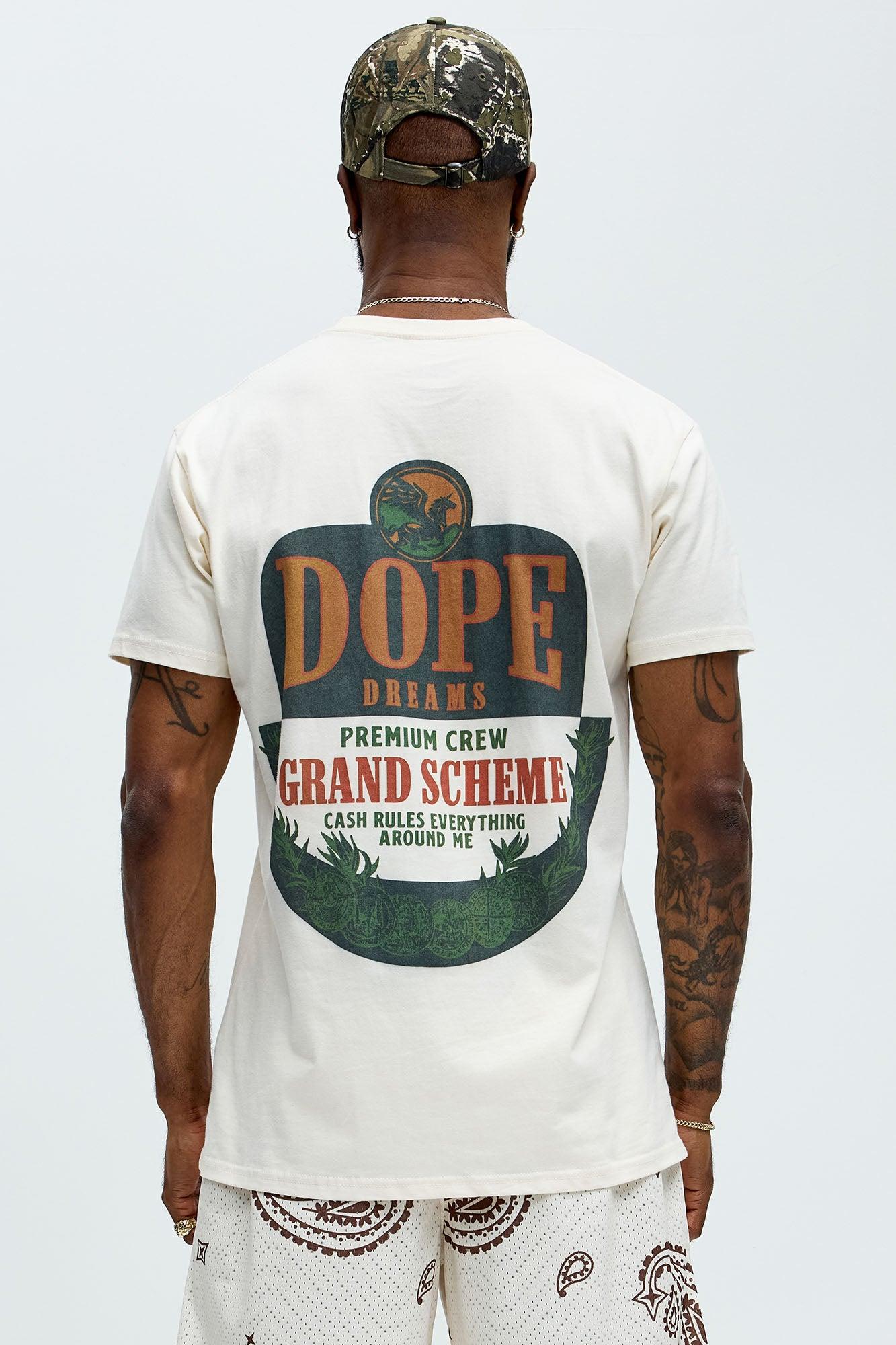 Dope Dreams Grand Scheme Short Sleeve Tee - Off White Male Product Image