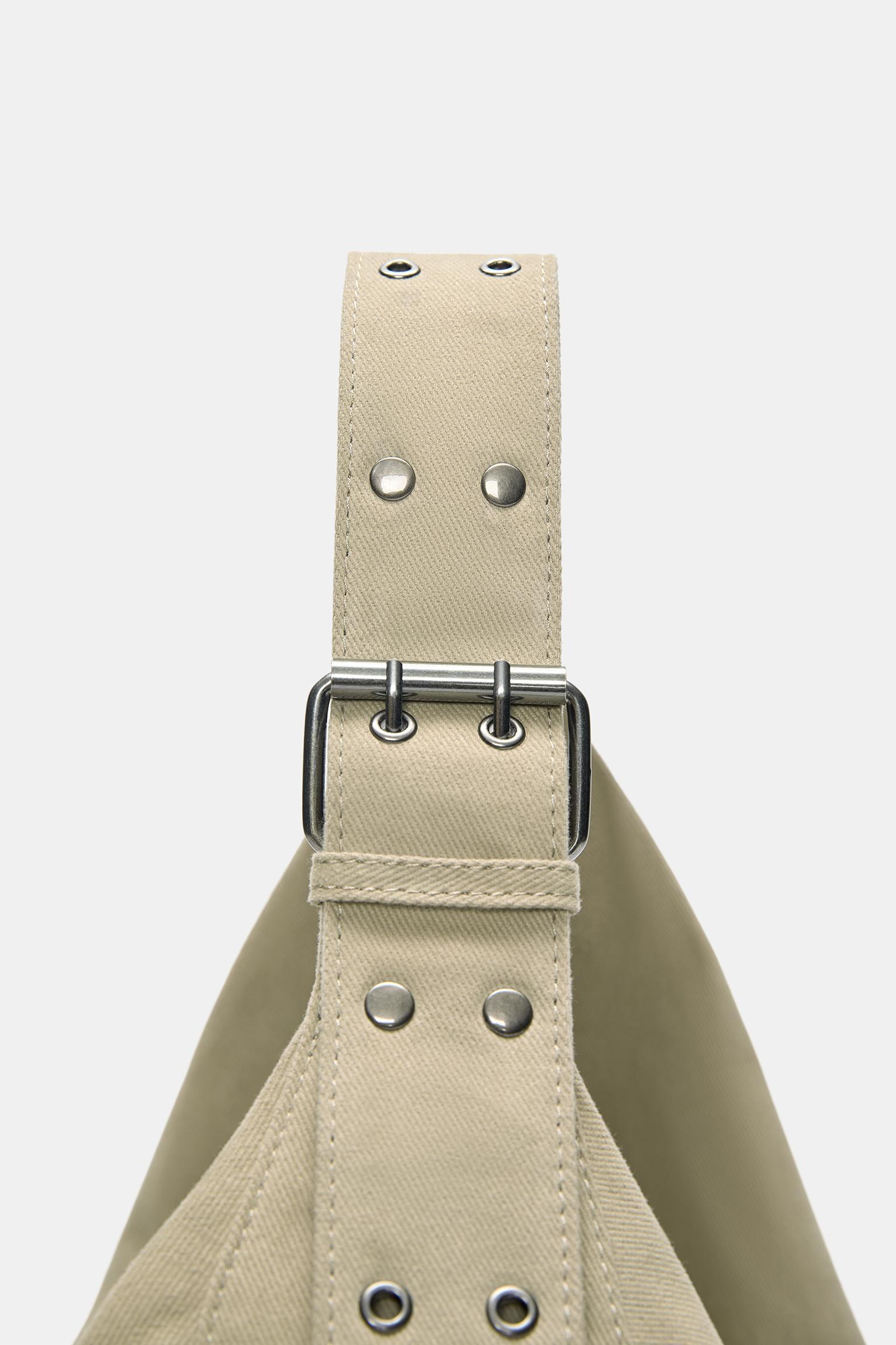 Canvas shopper bag with buckle Product Image