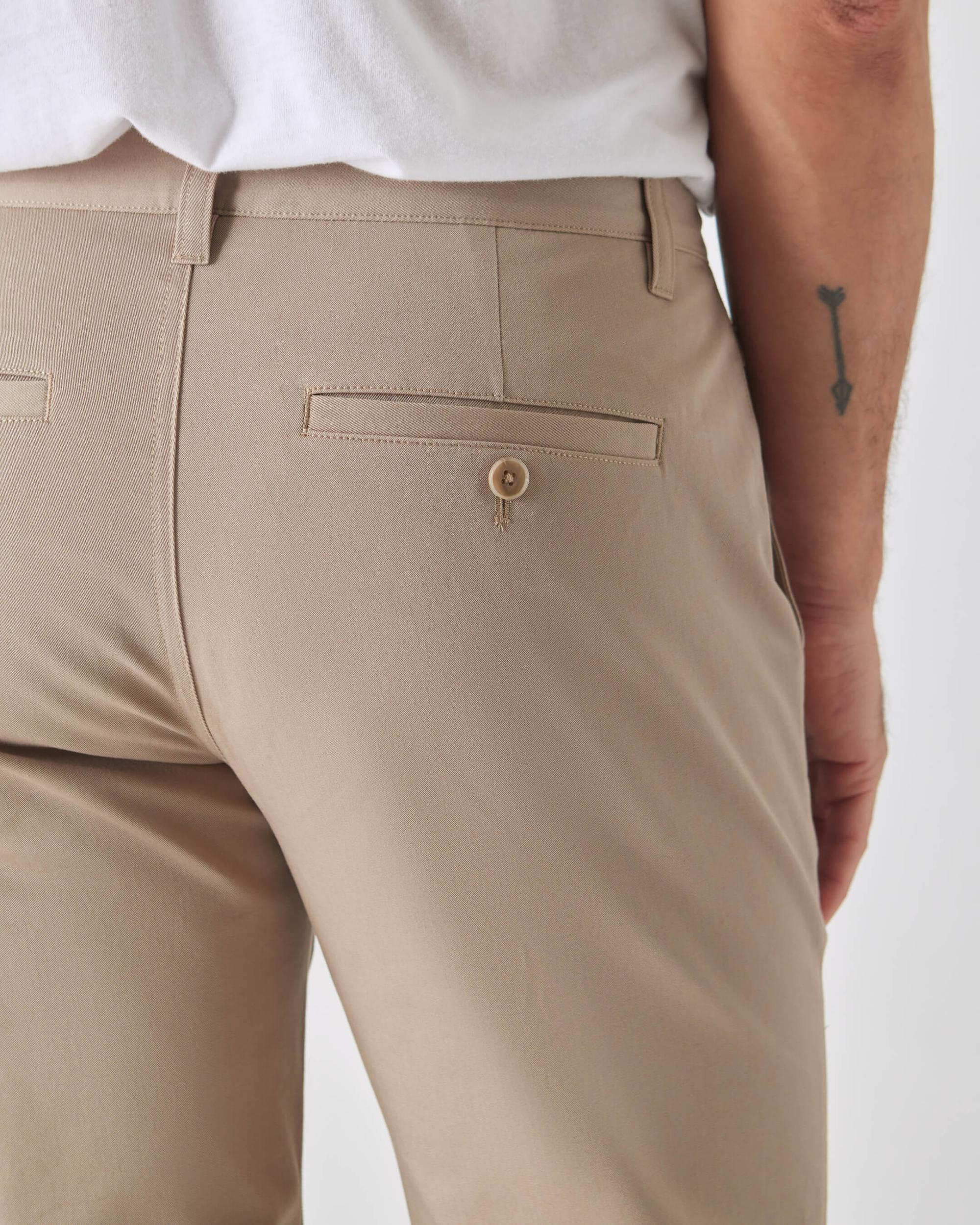 Khaki Straight Twill Chino Pant Product Image