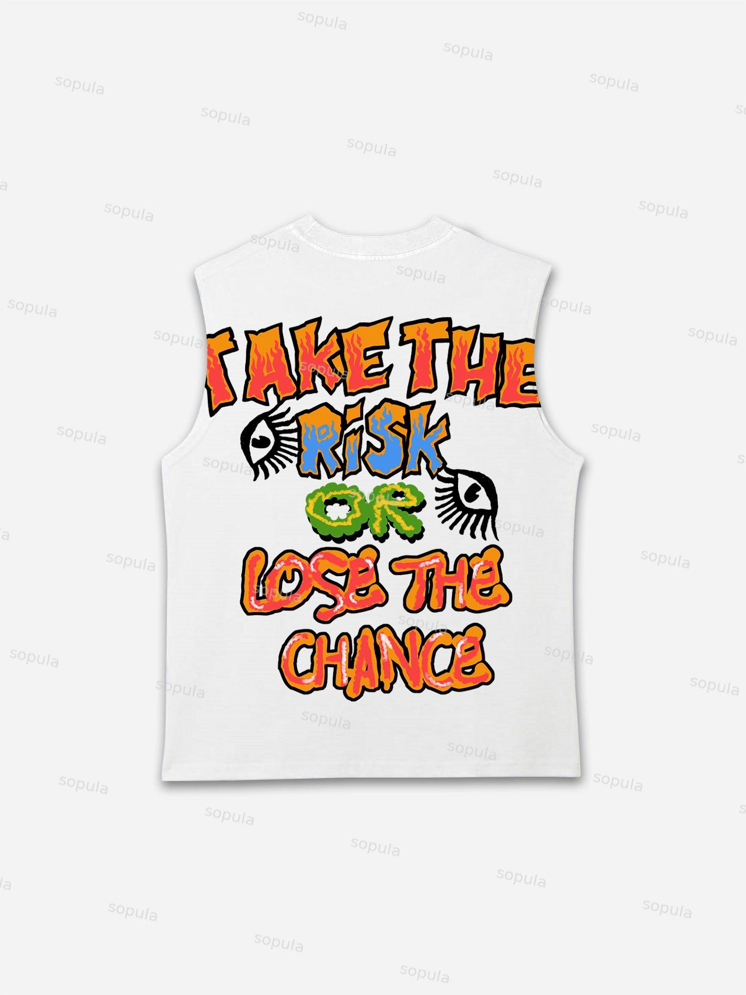 Take the Risk or Lose the Chance Graphic Tank Top Product Image