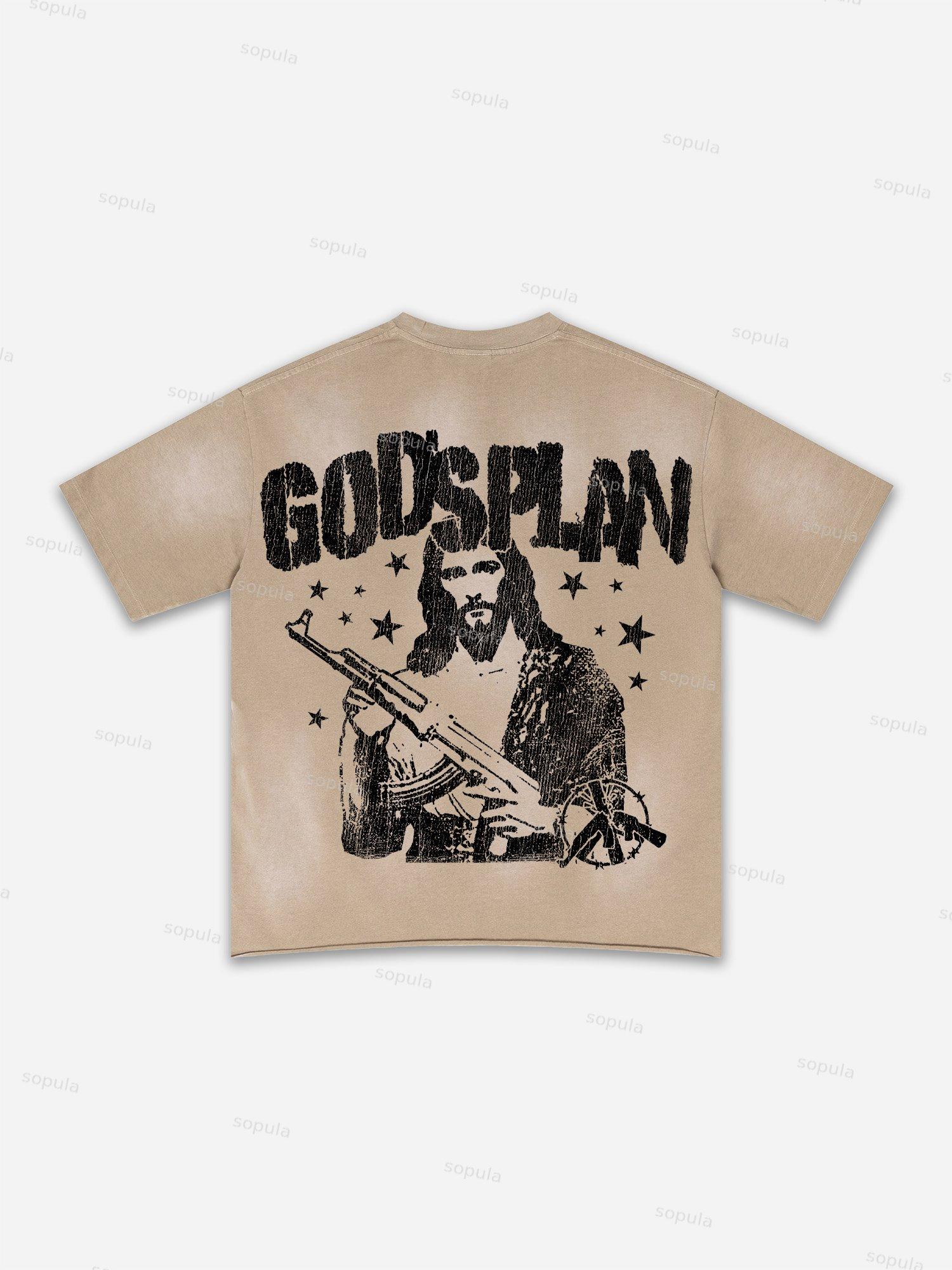 Street Goals Lip Braces Make Vintage Printed Graphic Washed T-shirt Product Image