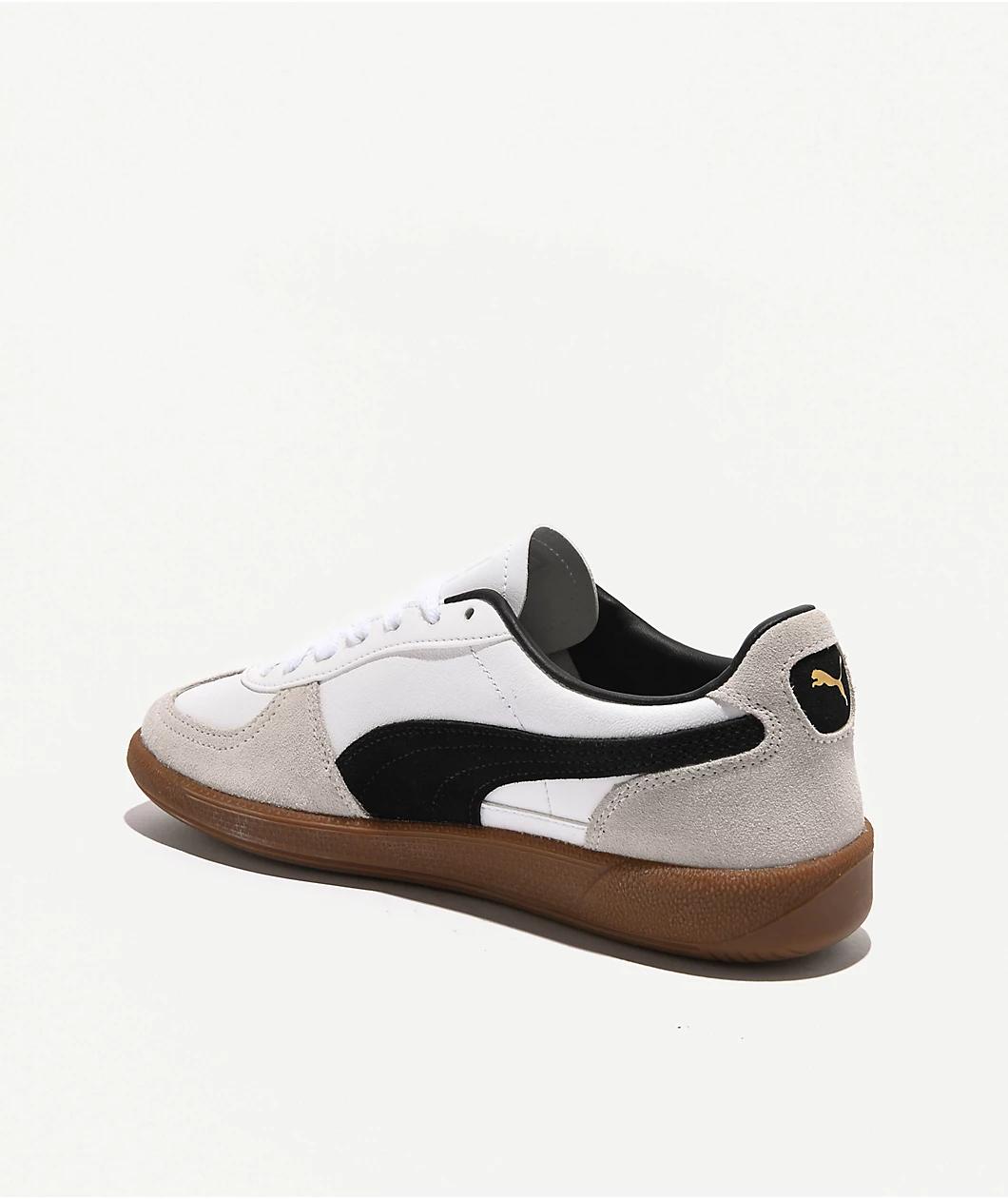 PUMA Women's Palermo White, Vapor Gray & Gum Shoes Product Image