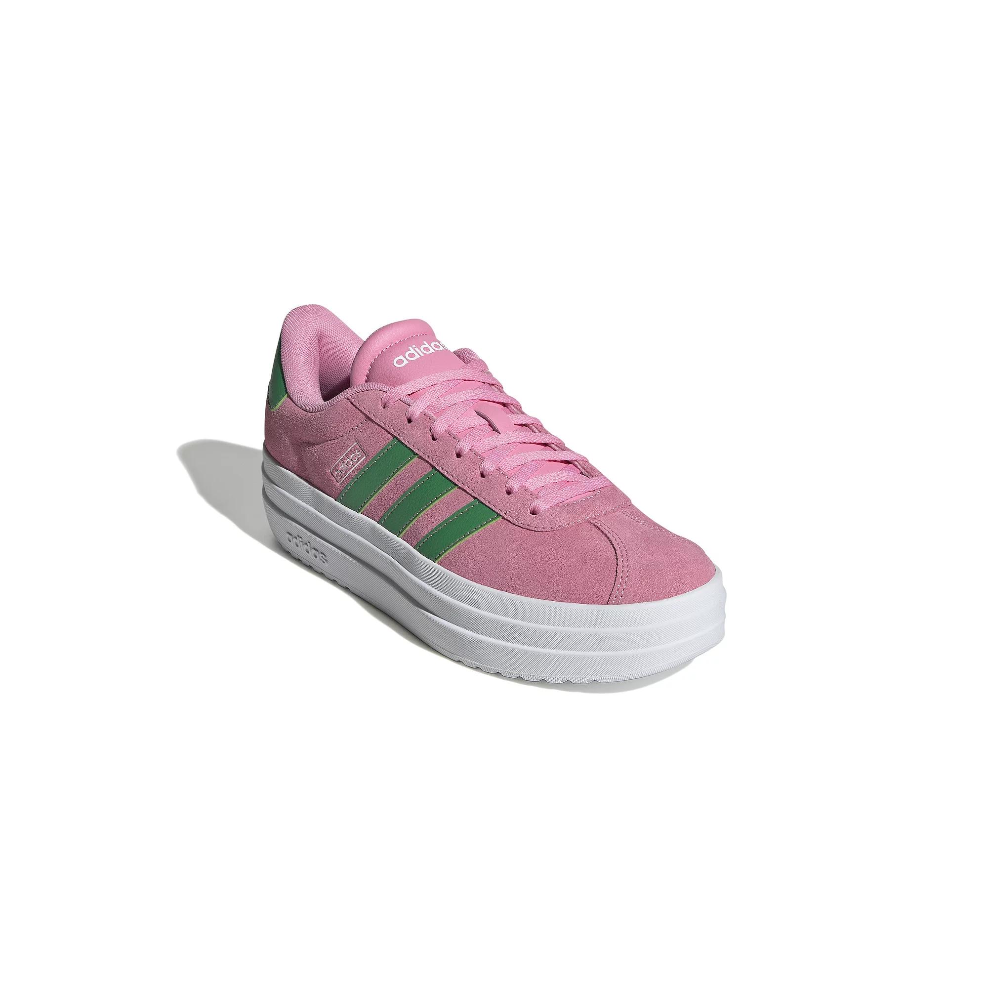adidas VL Court Bold Women's Shoes, Size: 5.5, Light Pink Green Product Image