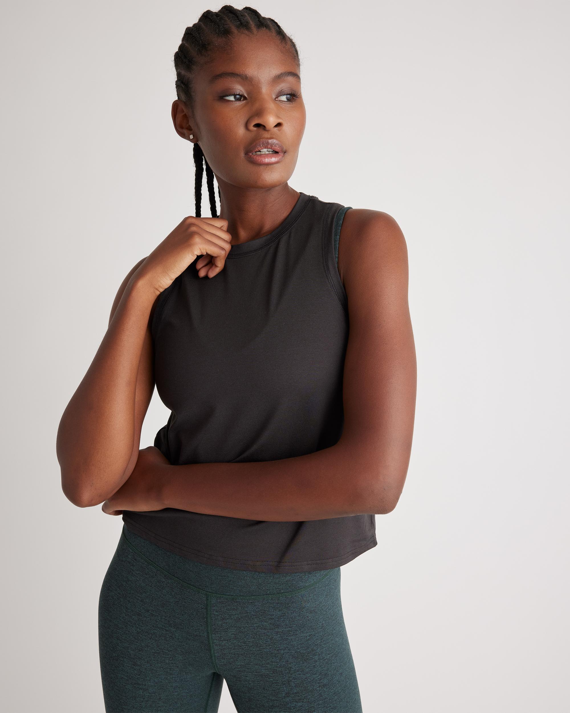 Quince | Women's Flowknit Breeze High-Neck Tank Top 100% Polyester Product Image