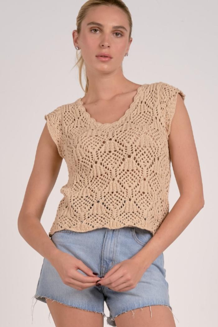 Cap Sleeve Sweater Product Image