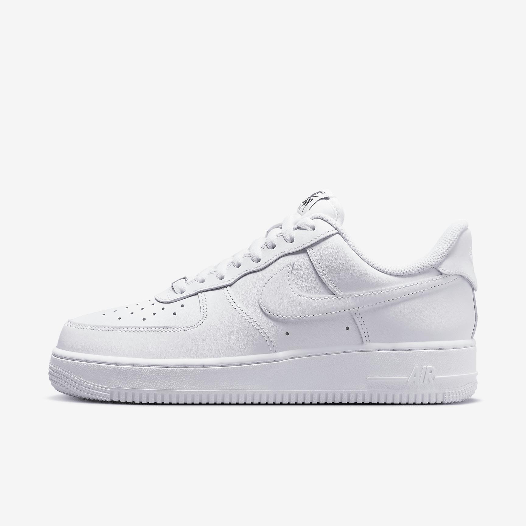 Nike Womens Nike Air Force 1 07 Flyease - Womens Shoes White/White/White Product Image