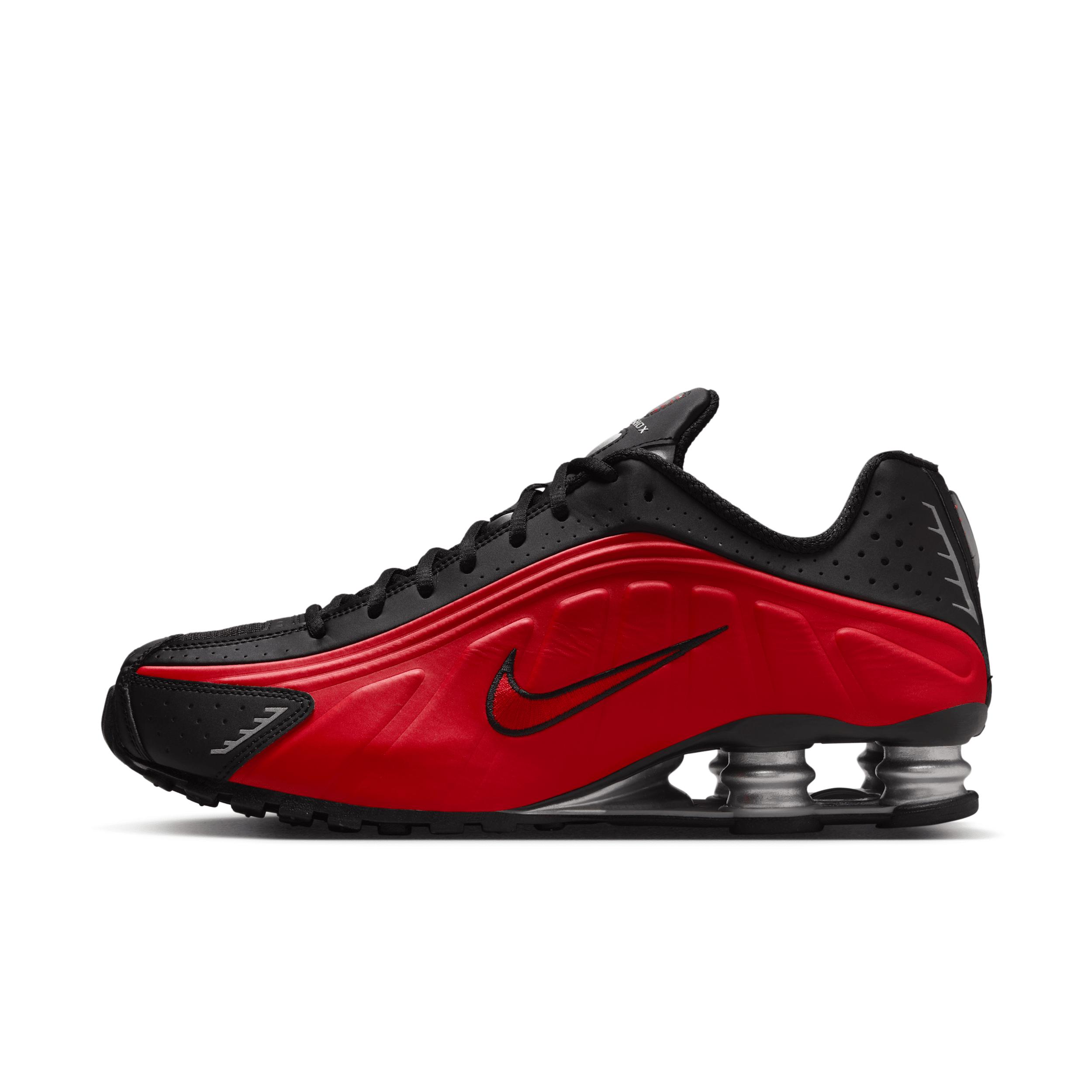 Nike Mens Nike Shox R4 - Mens Shoes University Red/Black/Metallic Silver Product Image
