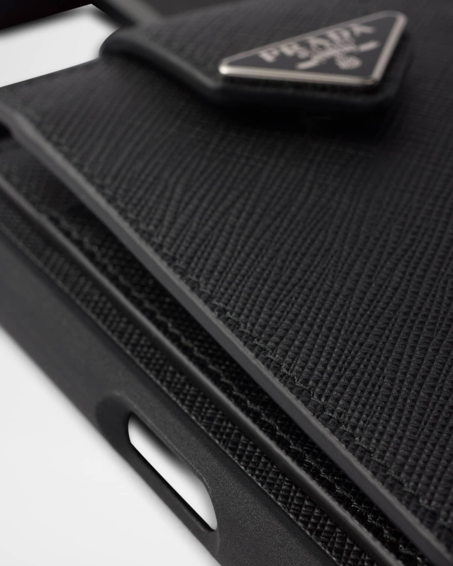 Men's Saffiano Leather iPhone 16 Pro Max Case  Product Image