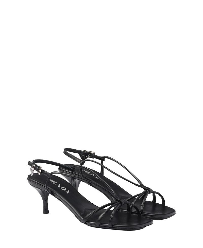 Prada Womens Heeled Leather Sandals Product Image