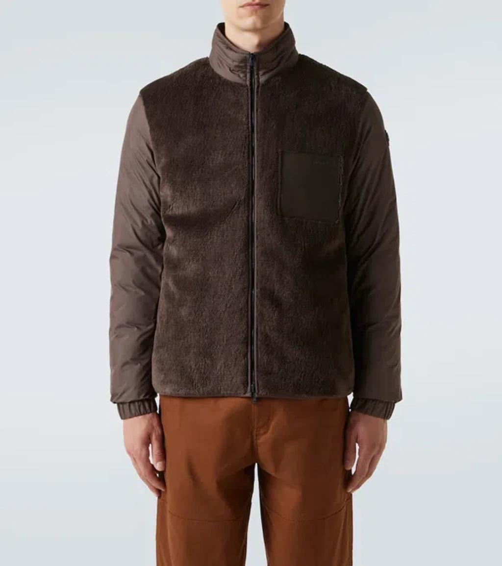 MONCLER Logo-patch Jacket In Brown Product Image