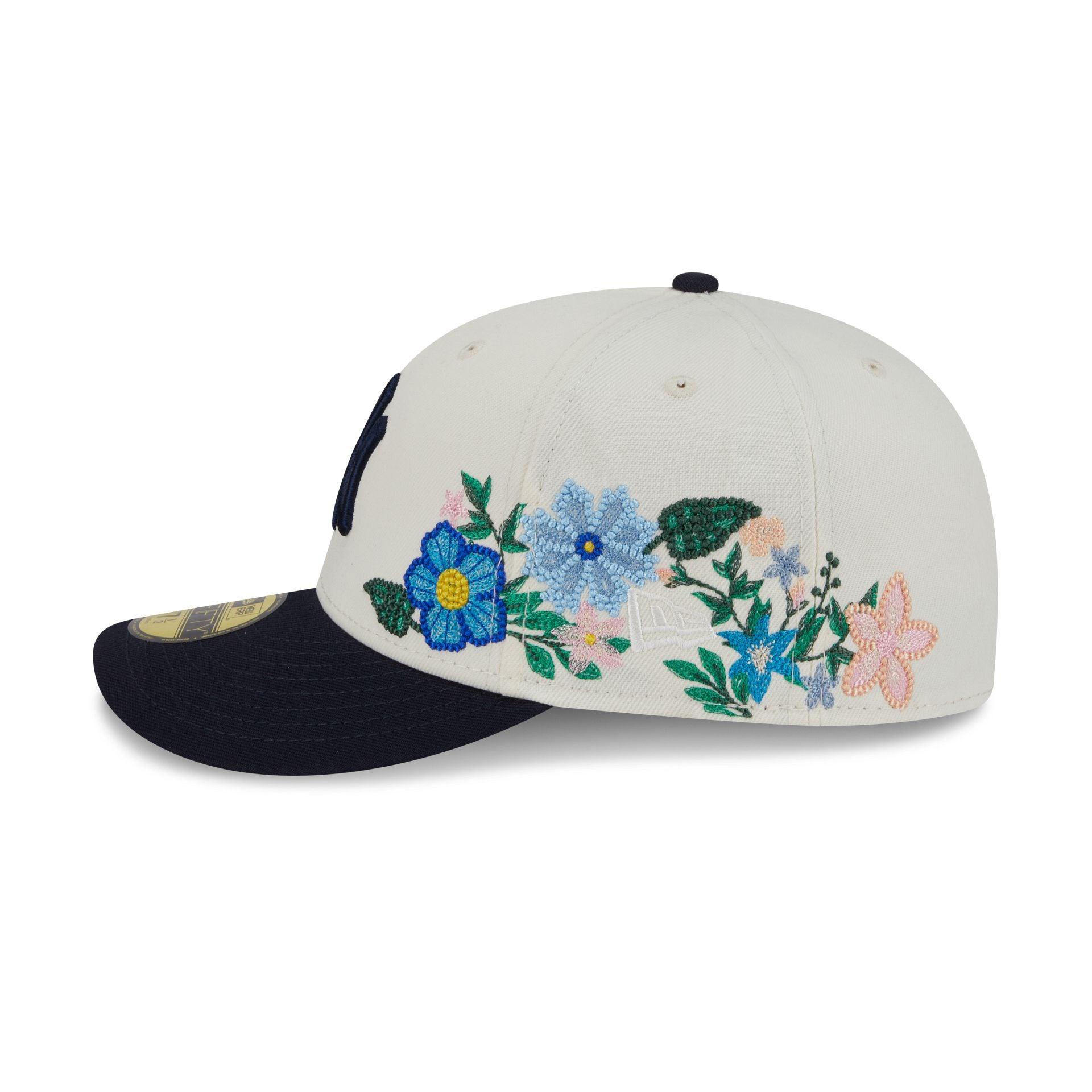 New York Yankees Tonal Florals White 59FIFTY Fitted Hat Male Product Image