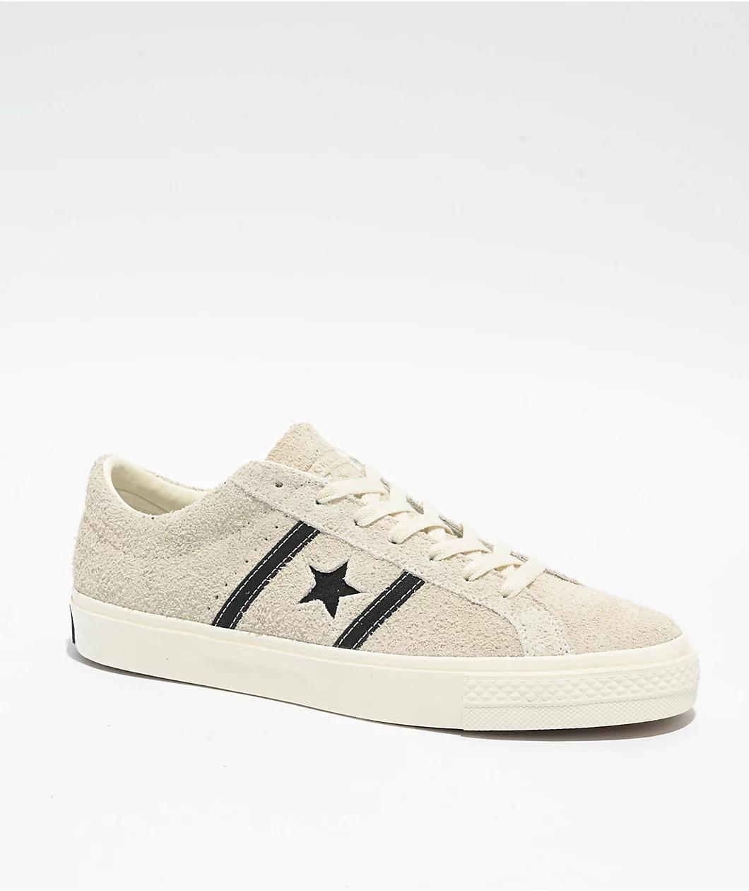 Converse One Star Academy Pro Egret & Black Skate Shoes Product Image