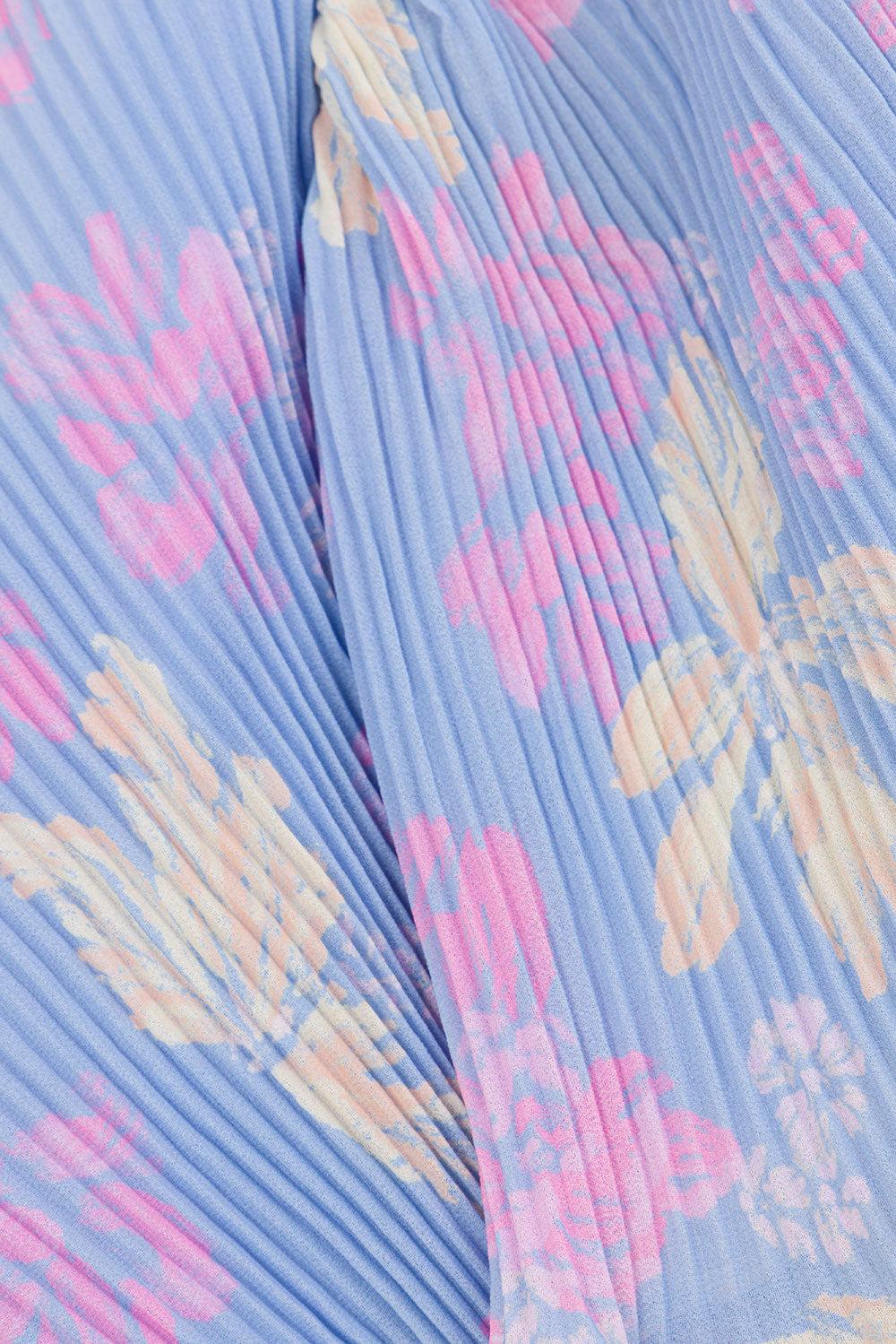 Domino Pleated Top - Iris Vacay Product Image