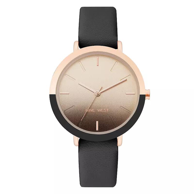 Nine West Women's Two Tone Degrade Dial Watch, Size: Medium, Rose Gold Tone Ombre Product Image