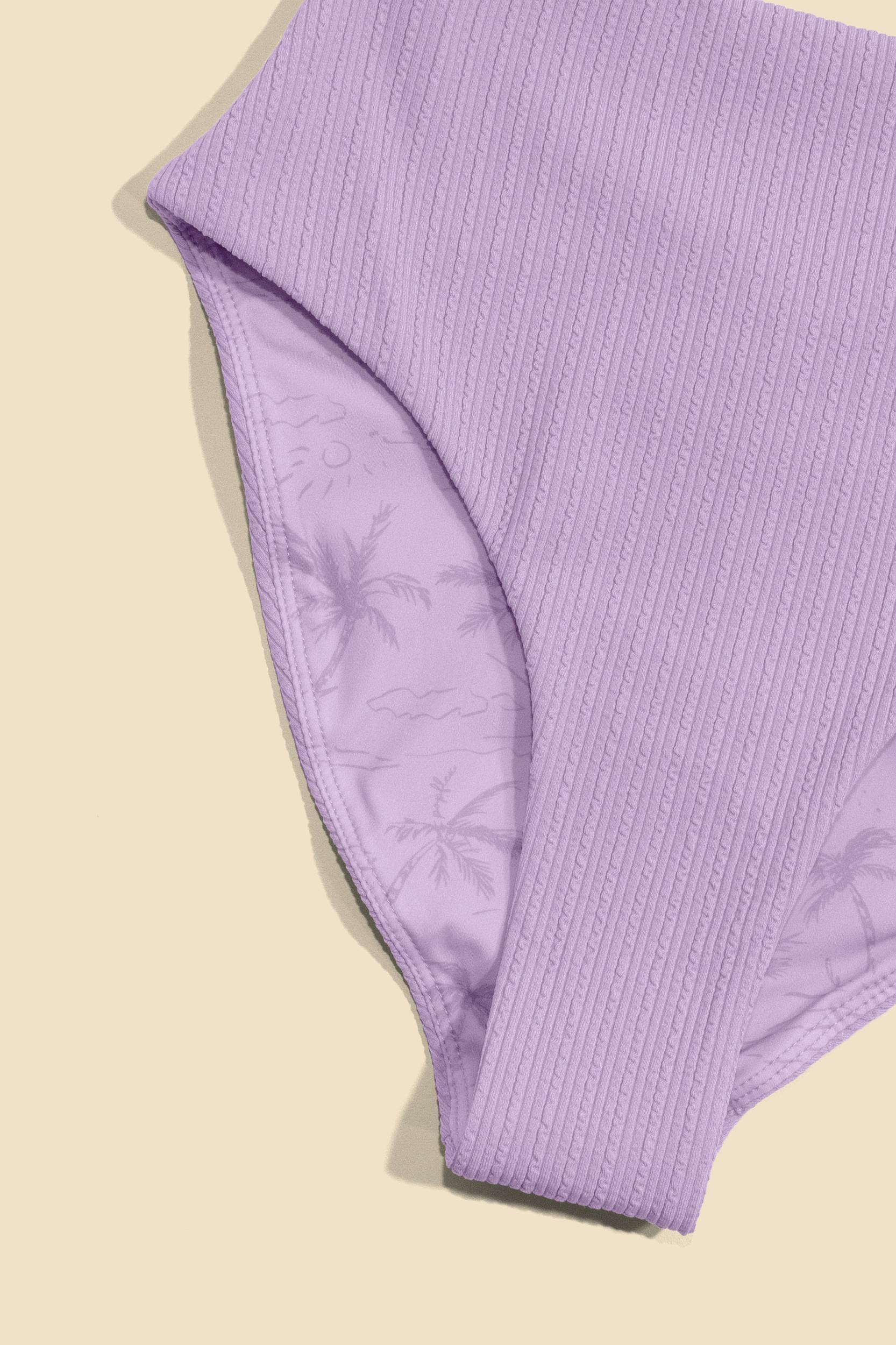 High Tide Cheeky Bikini Bottoms - Lilac Product Image